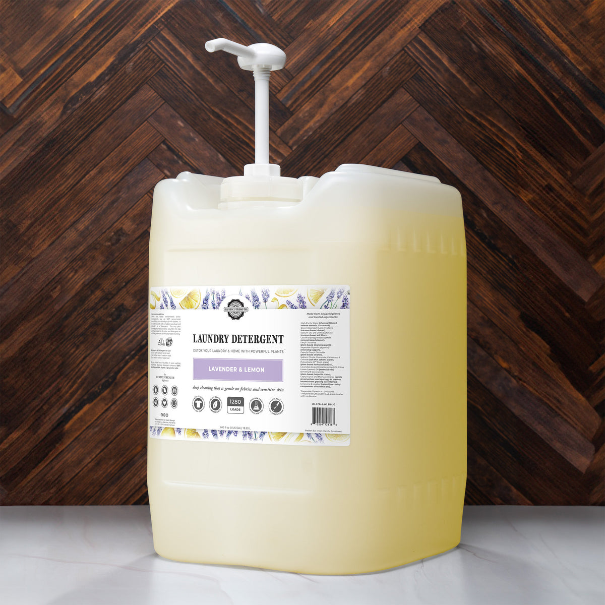 Rustic Strength Laundry Detergent | Lavender & Lemon | 5 Gallon Eco Jug with Pump