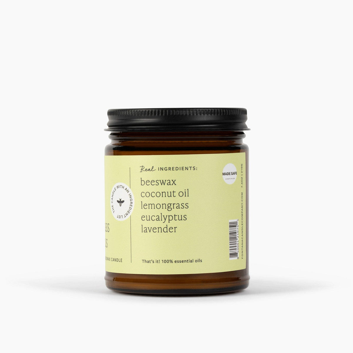 Fontana Candle Co Lemongrass Eucalyptus Jar Candle