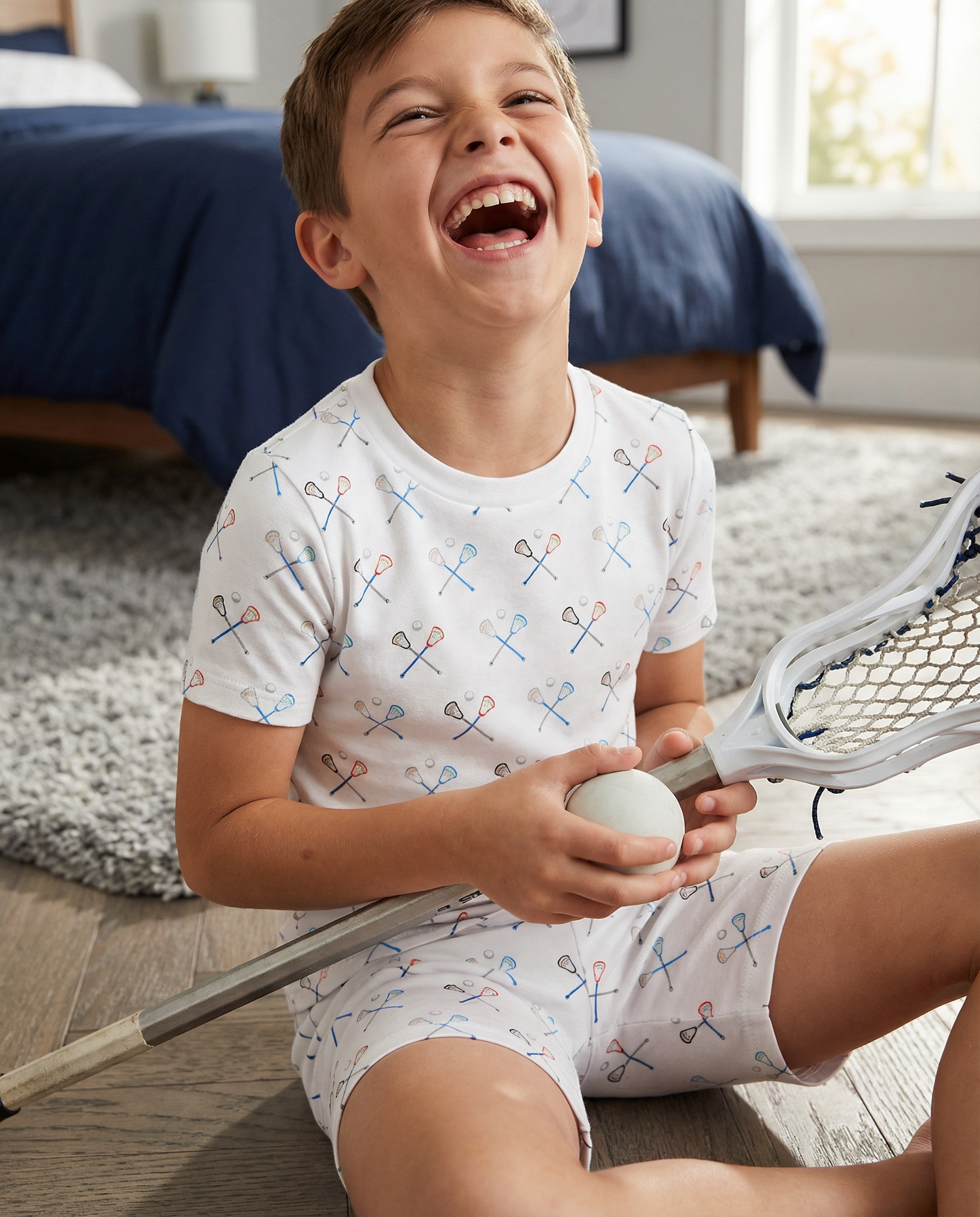 12|12 The Organic Short Sleeve Pajama Set [Lacrosse]
