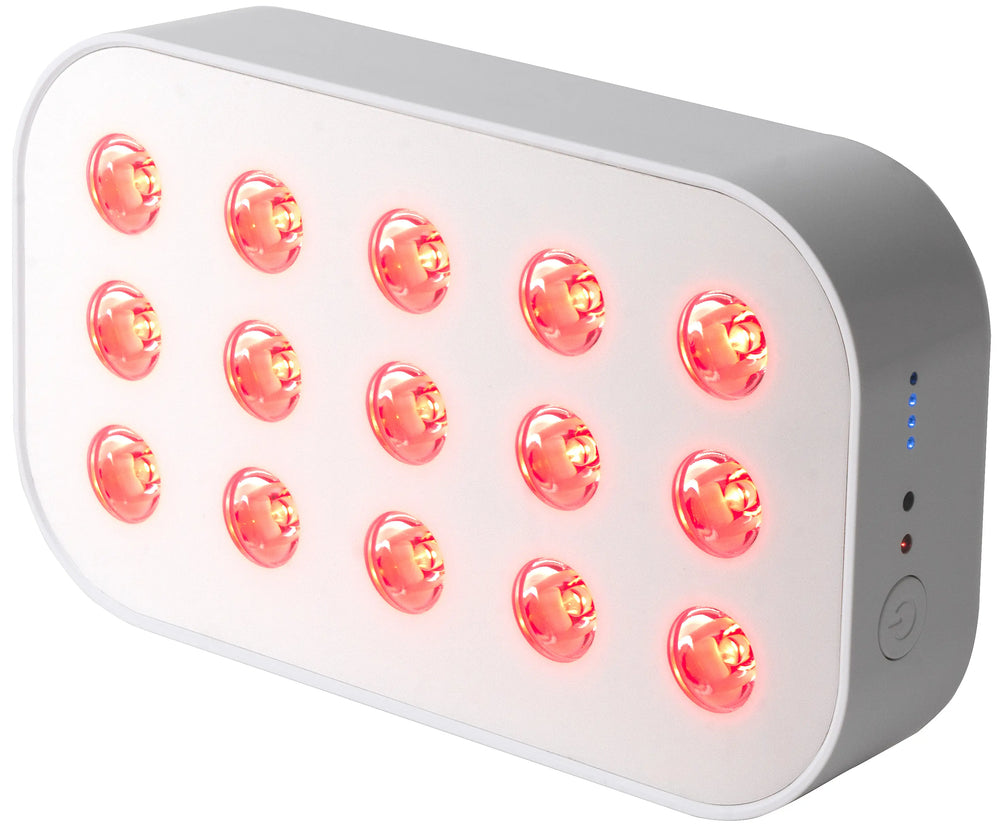 White device with red LED lights on a transparent background