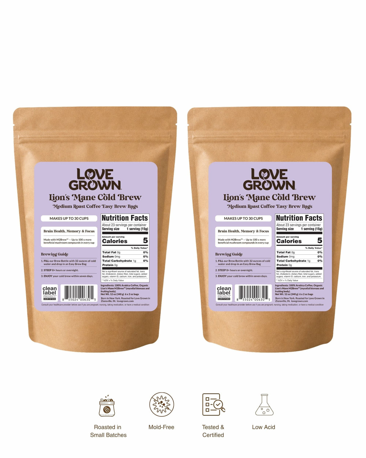 Love Grown Cold Brew Easy Brew Bags