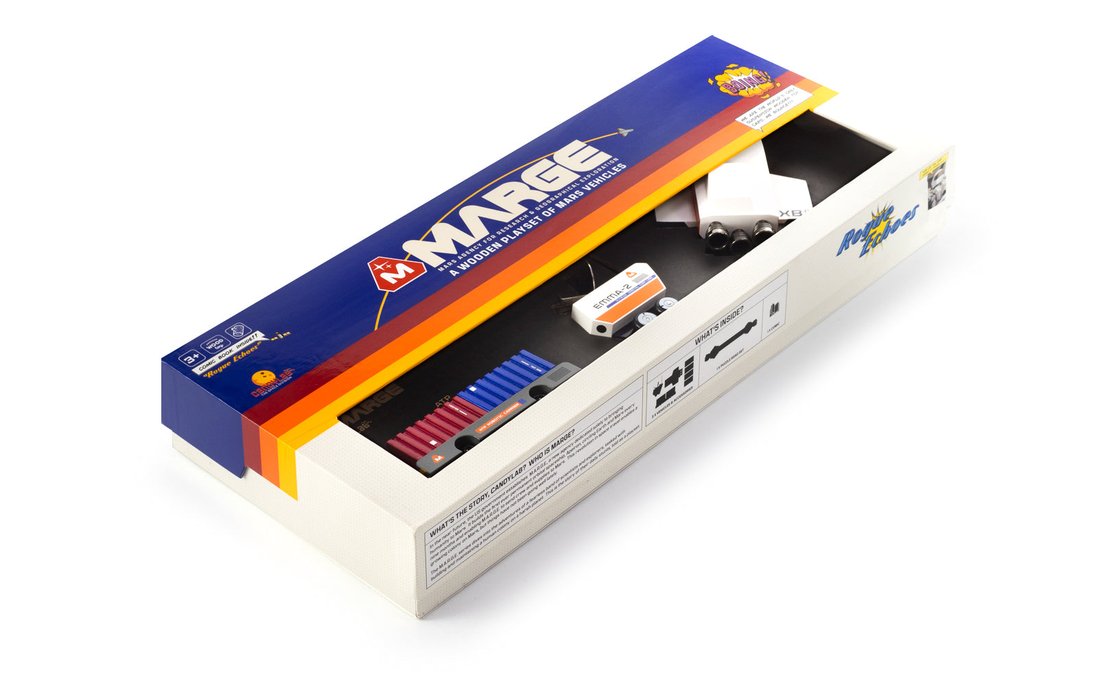 Model car set in a MARGE branded box on a white background