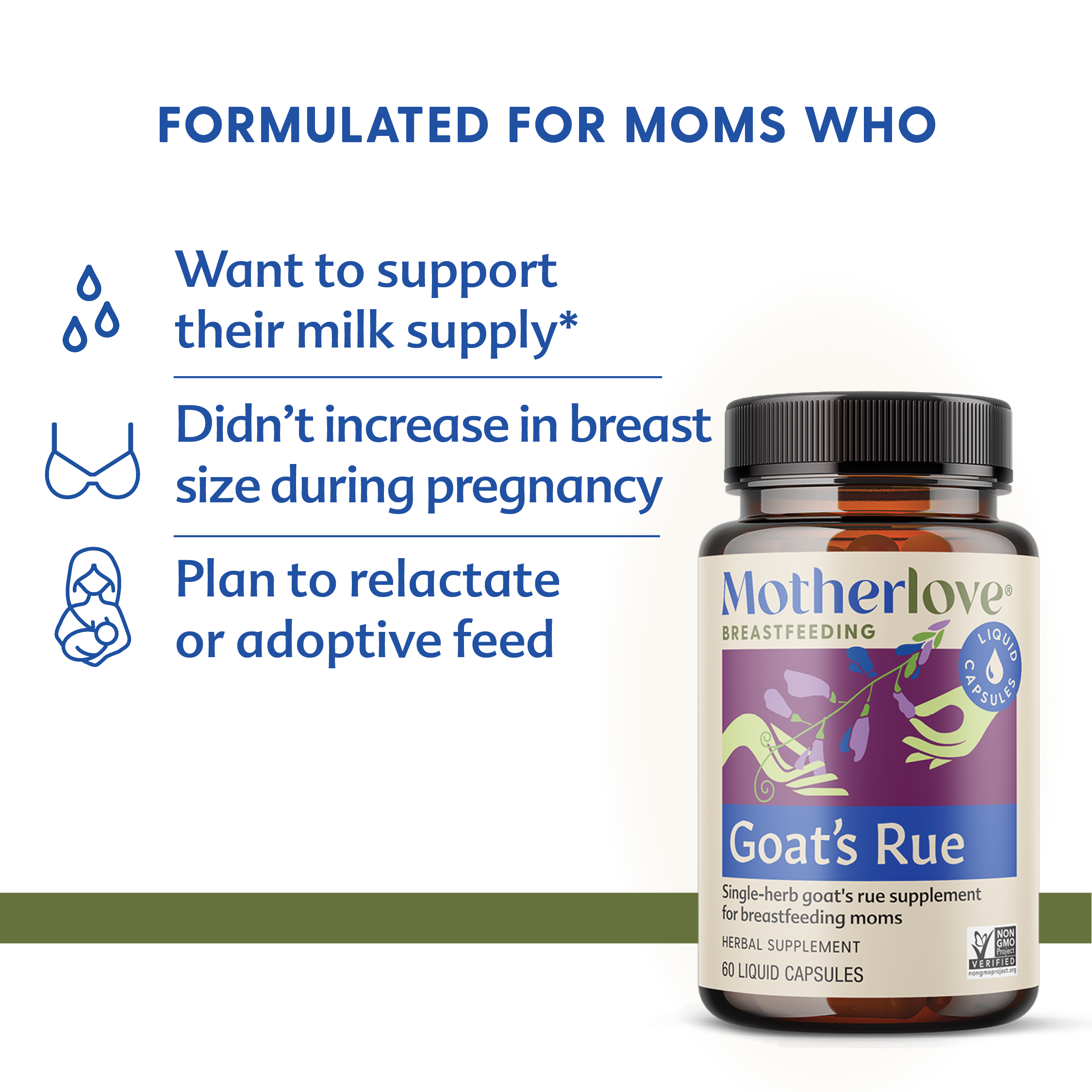 Motherlove Herbal Company Goat's Rue - Liquid Capsules