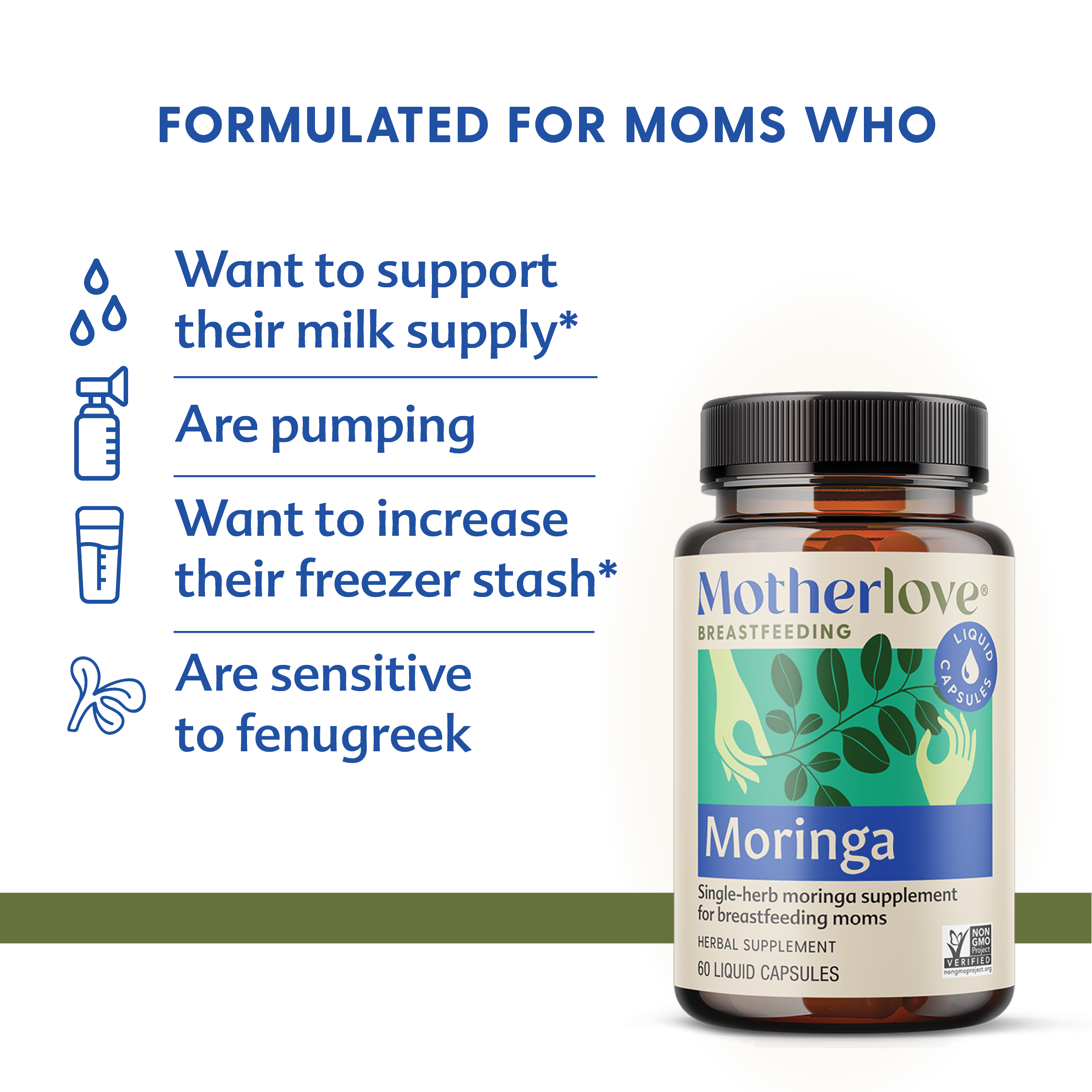 Motherlove Herbal Company Moringa (Malunggay) - Liquid Capsules
