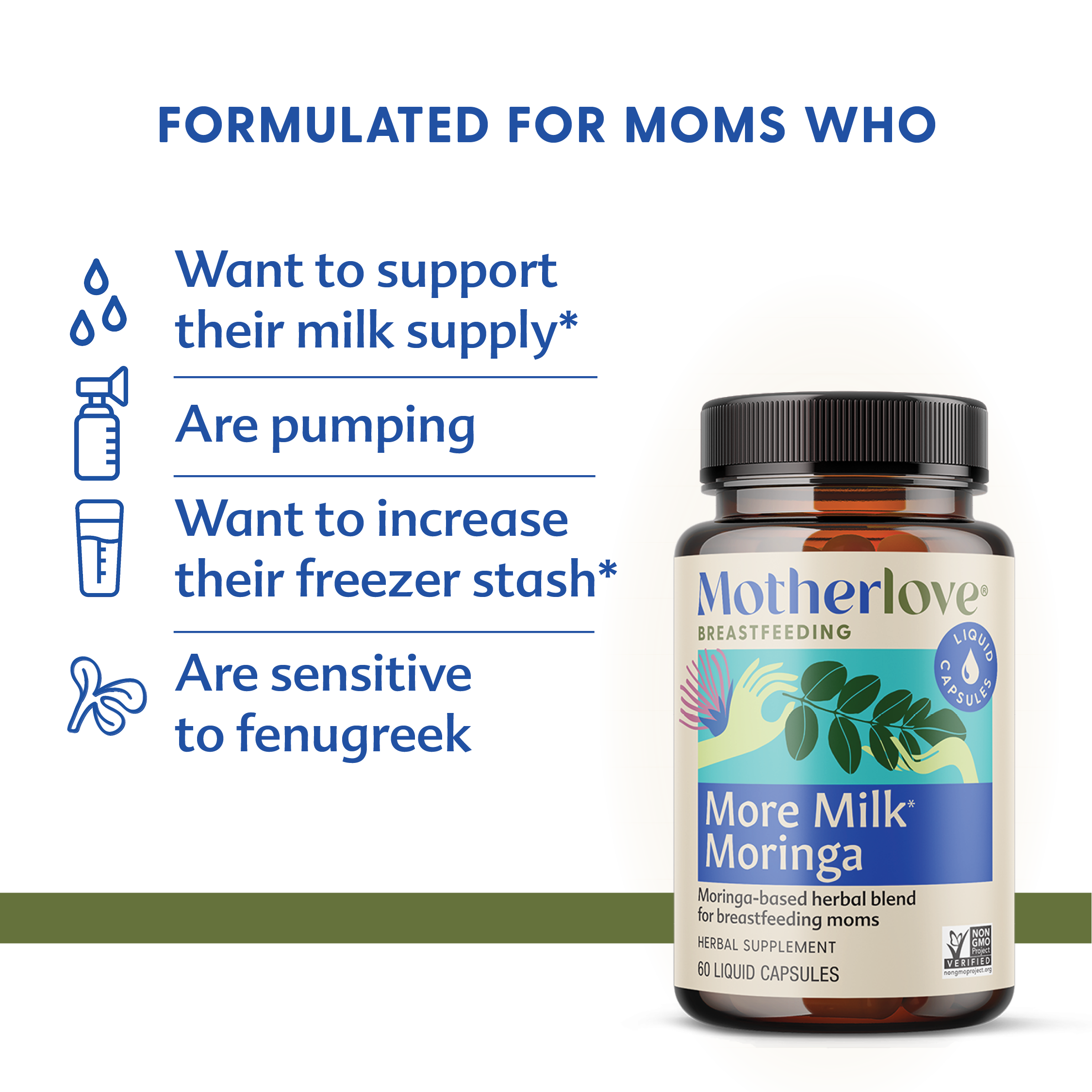 Motherlove Herbal Company More Milk® Moringa - Liquid Capsules