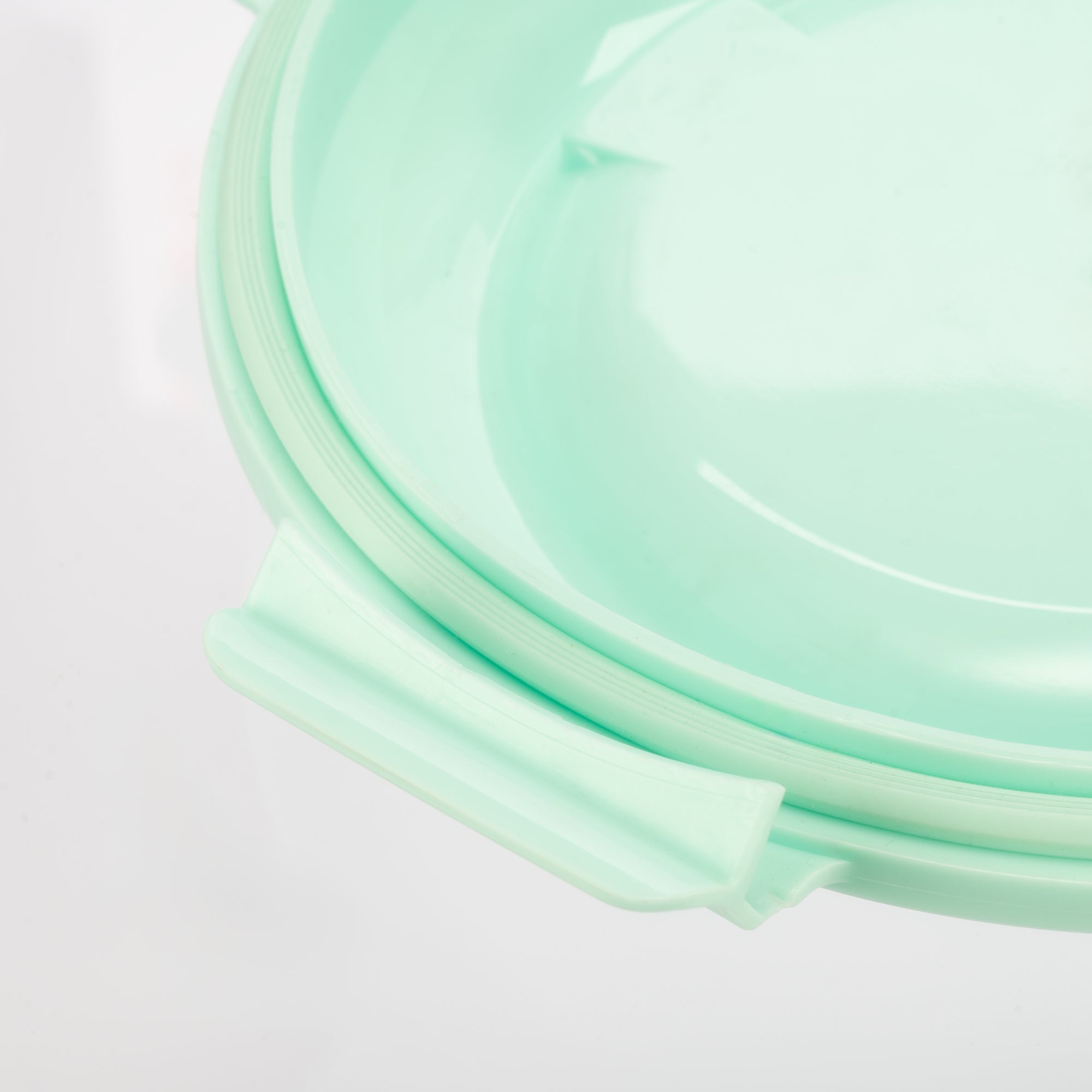 Genicook Borosilicate Glass Mixing Bowl Set- Diamond Blue (W/ Handle)