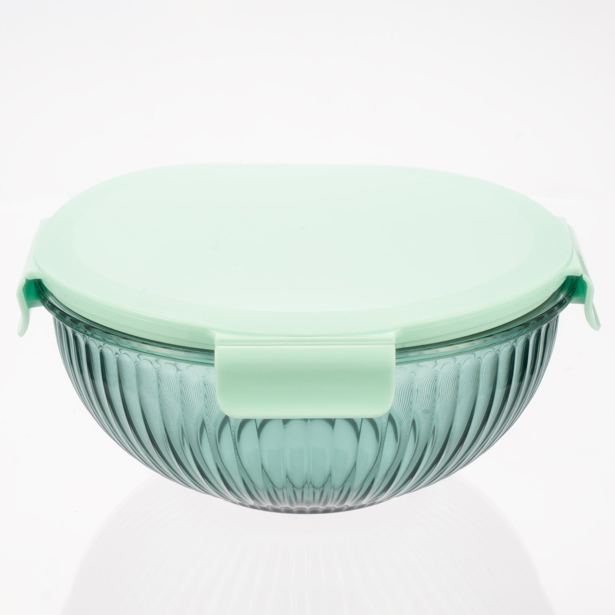 Genicook Borosilicate Glass Mixing Bowl Set- Diamond Blue (W/ Handle)