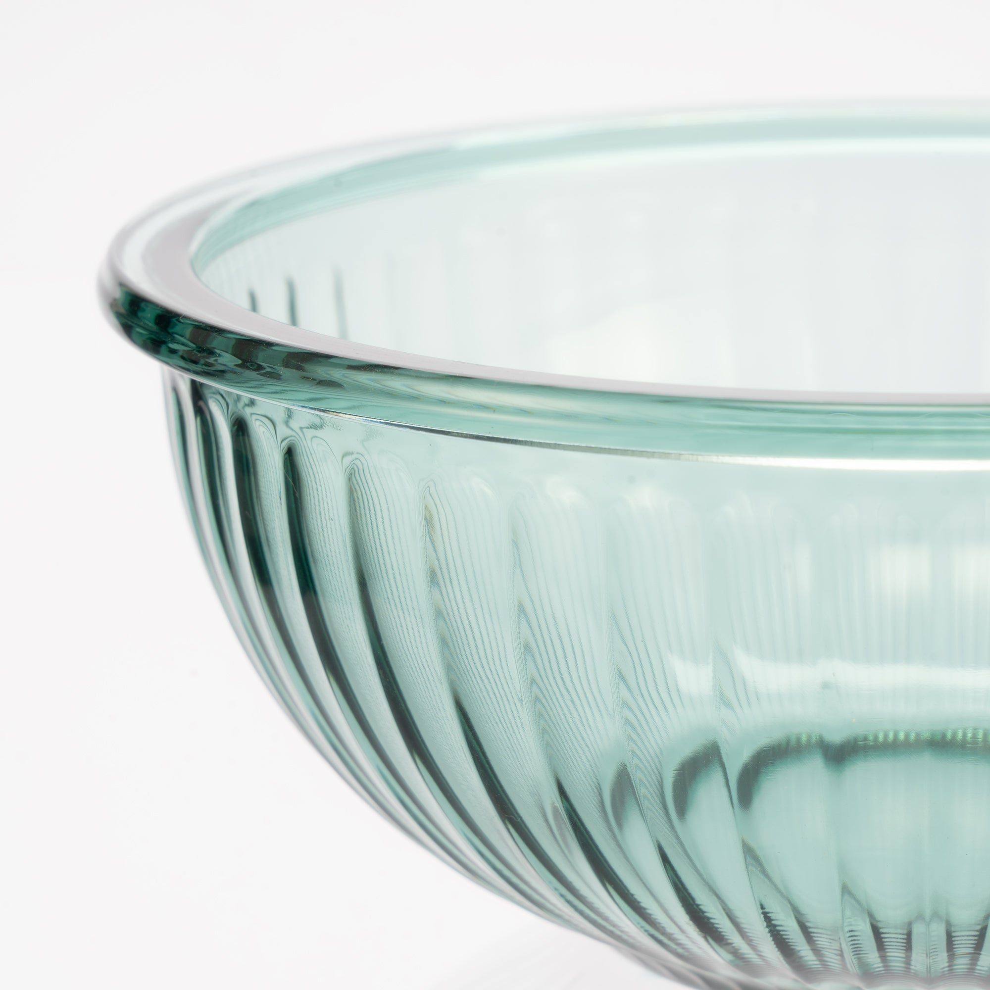 Genicook Borosilicate Glass Mixing Bowl Set- Diamond Blue (W/ Handle)