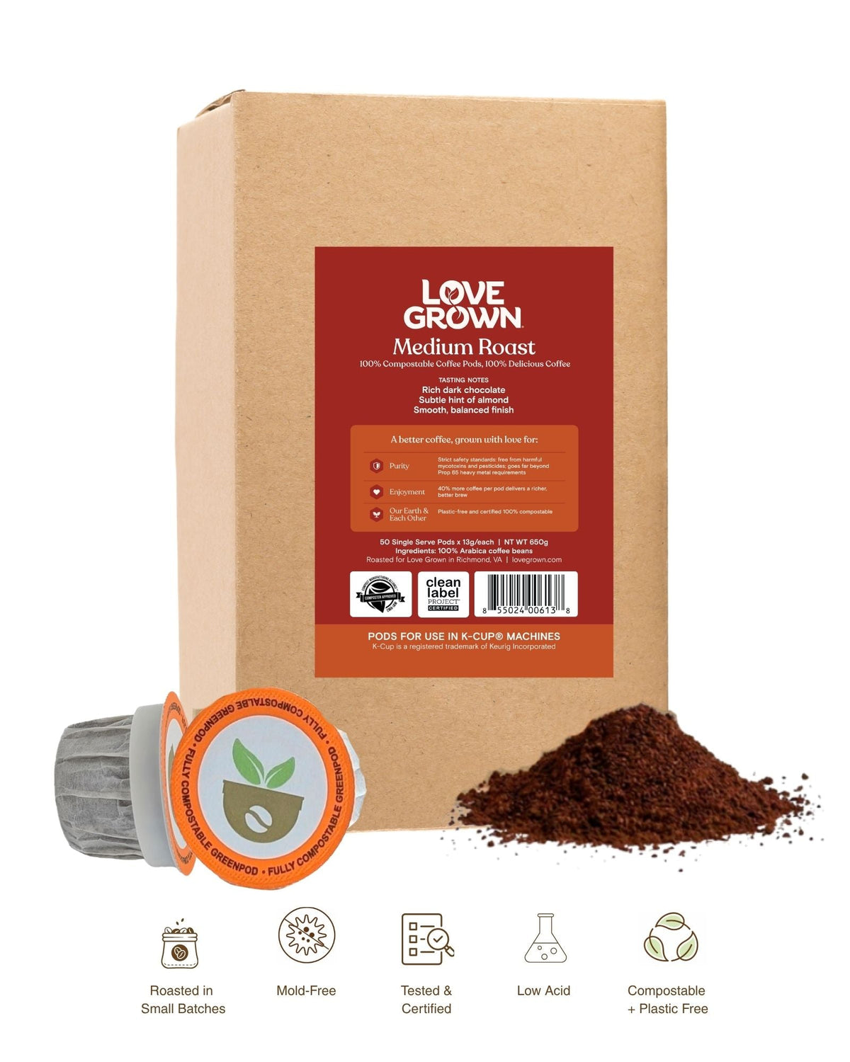 Love Grown Medium Roast Compostable Coffee Pods