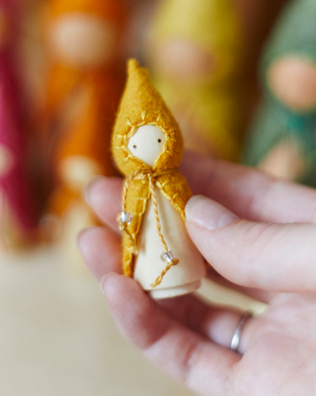 Wonderheart Mini Rainbow Wooden Gnome Set
