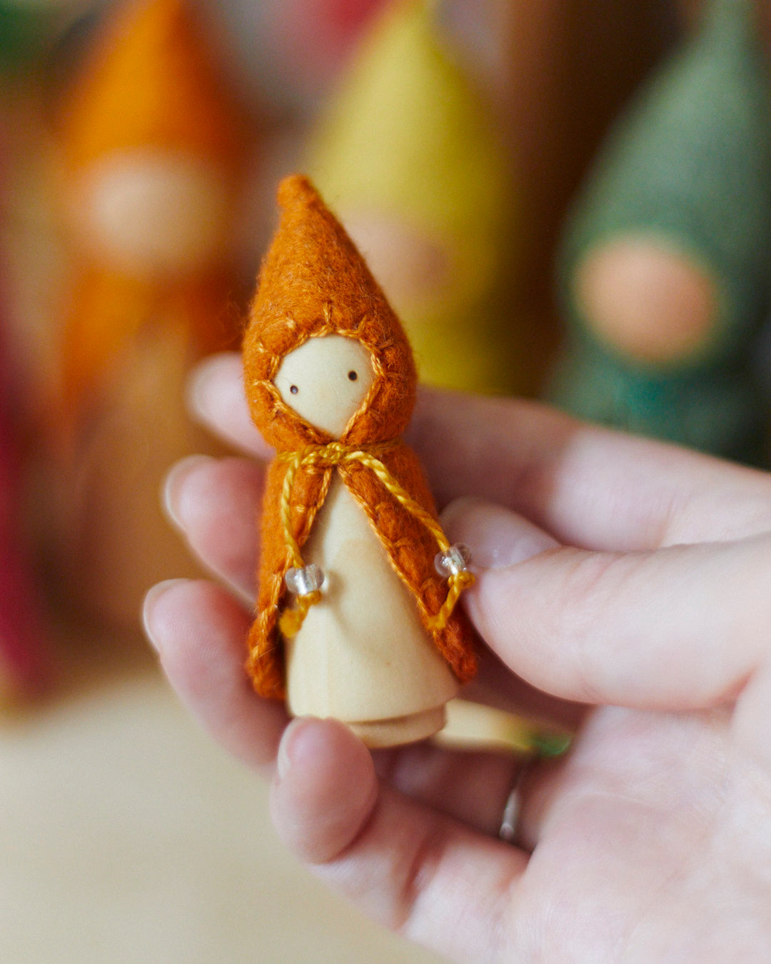 Wonderheart Mini Rainbow Wooden Gnome Set