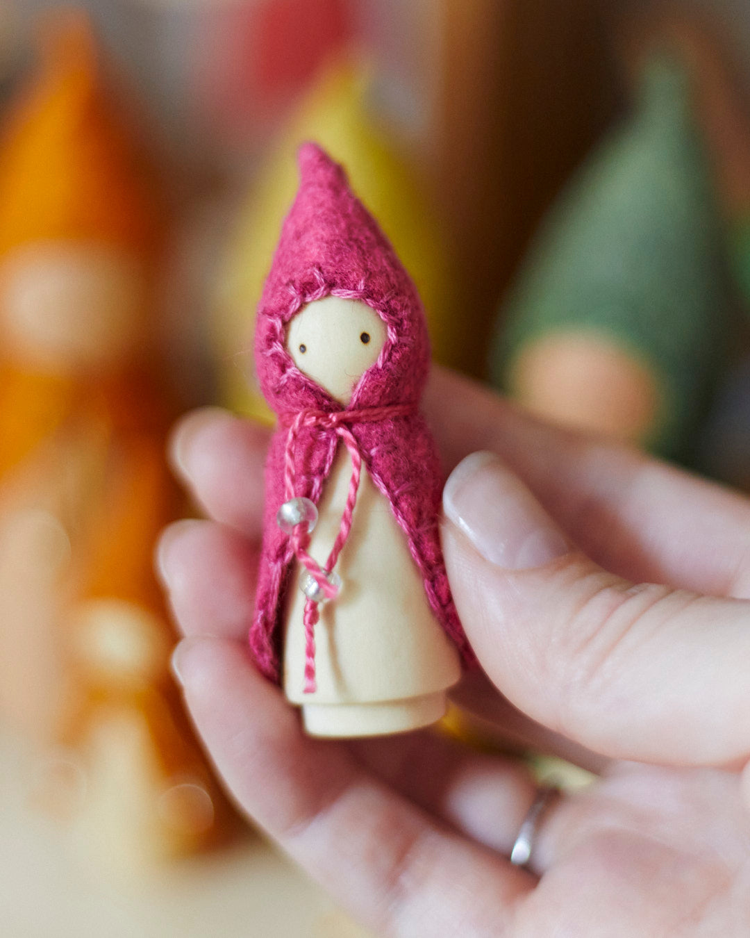 Wonderheart Mini Rainbow Wooden Gnome Set