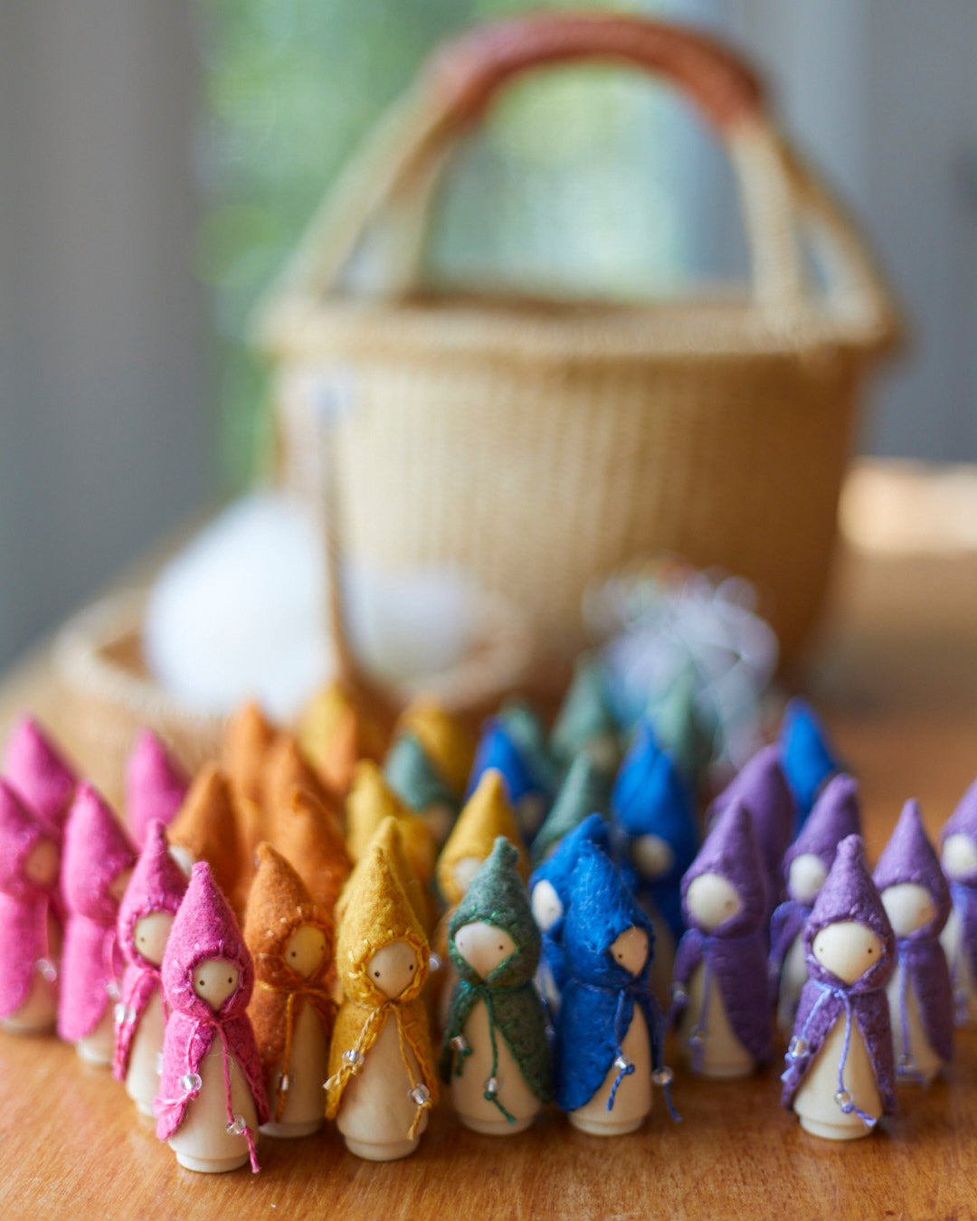 Wonderheart Mini Rainbow Wooden Gnome Set