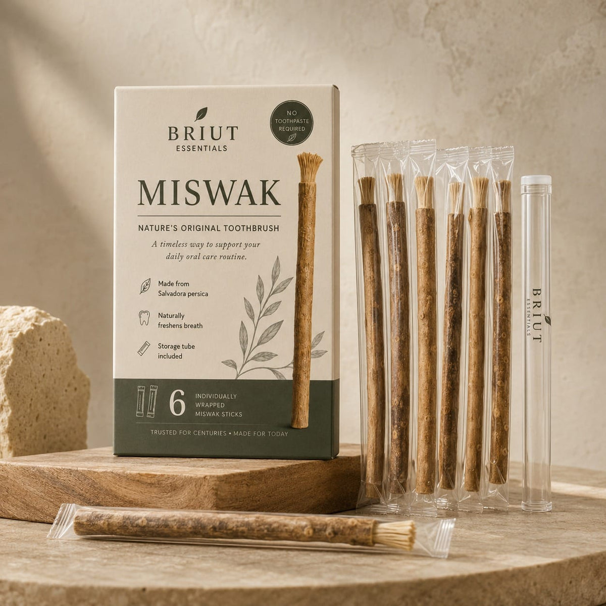 Briut Essentials - Briut Pure Miswak - 6 pack