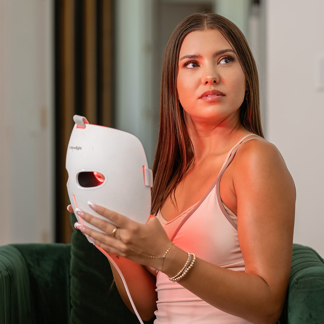 MitoGLOW™ LED Red Light Therapy Mask | With Blue, Yellow, Red and Near Infrared LED