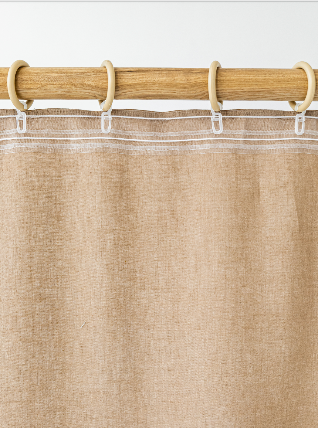 MagicLinen Blackout Linen Curtain Panel (1 Pc) in White