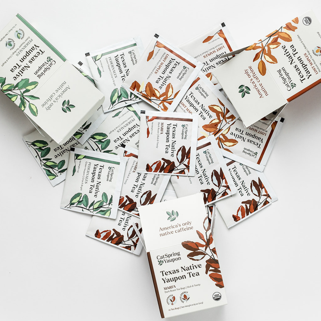 CatSpring Yaupon Multipack Yaupon Tea - 3 boxes of Yaupon Tea Bags (48 Count)