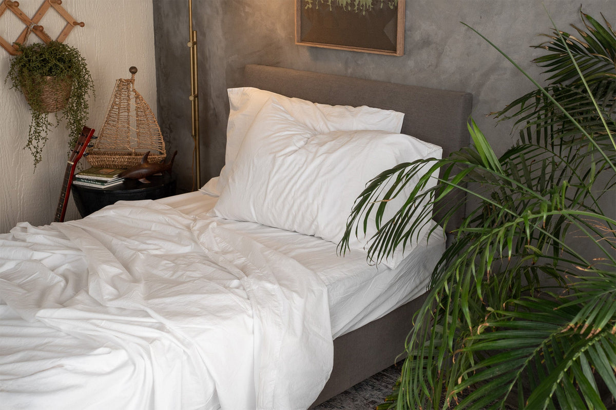 Nest Bedding® Kids Crinkle Percale Organic Cotton Sheet Set + Pillowcases