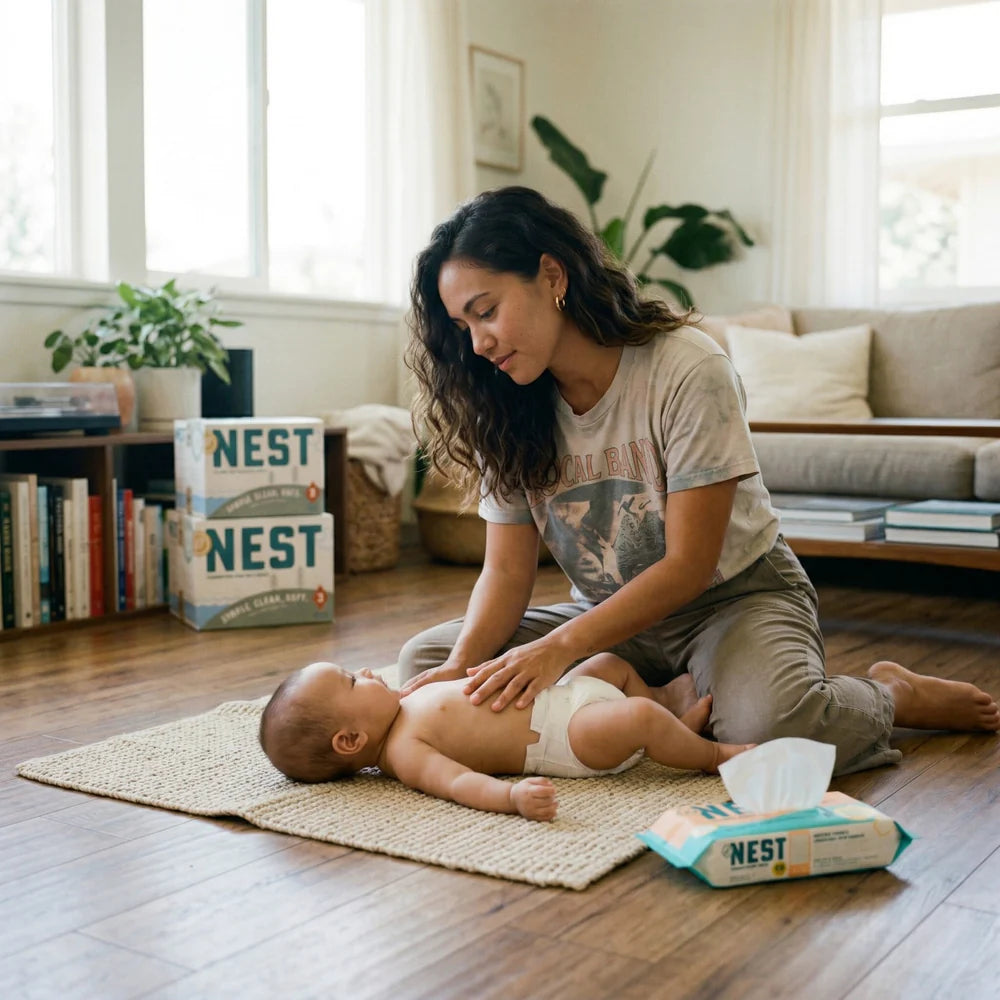 Nest Organic Prebiotic Baby Wipes - 4 Pack