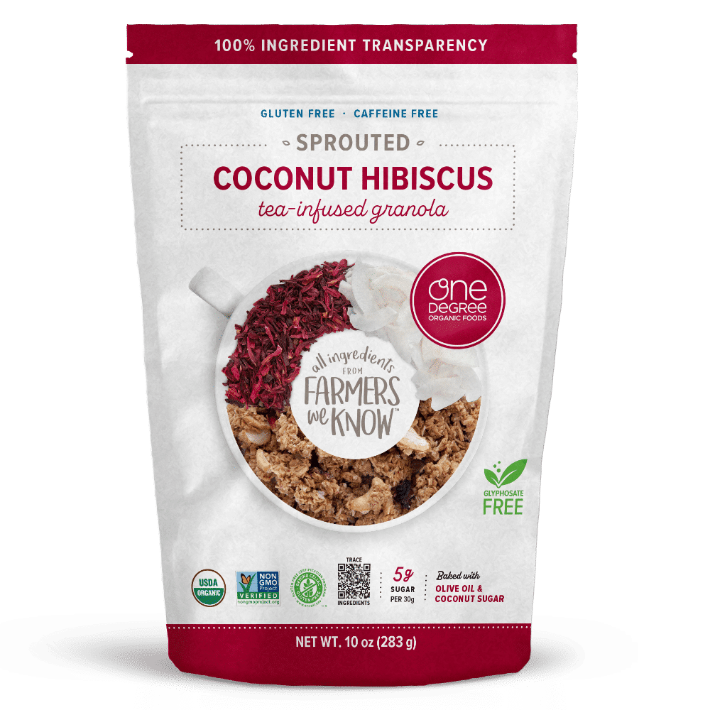 One Degree Coconut Hibiscus Granola