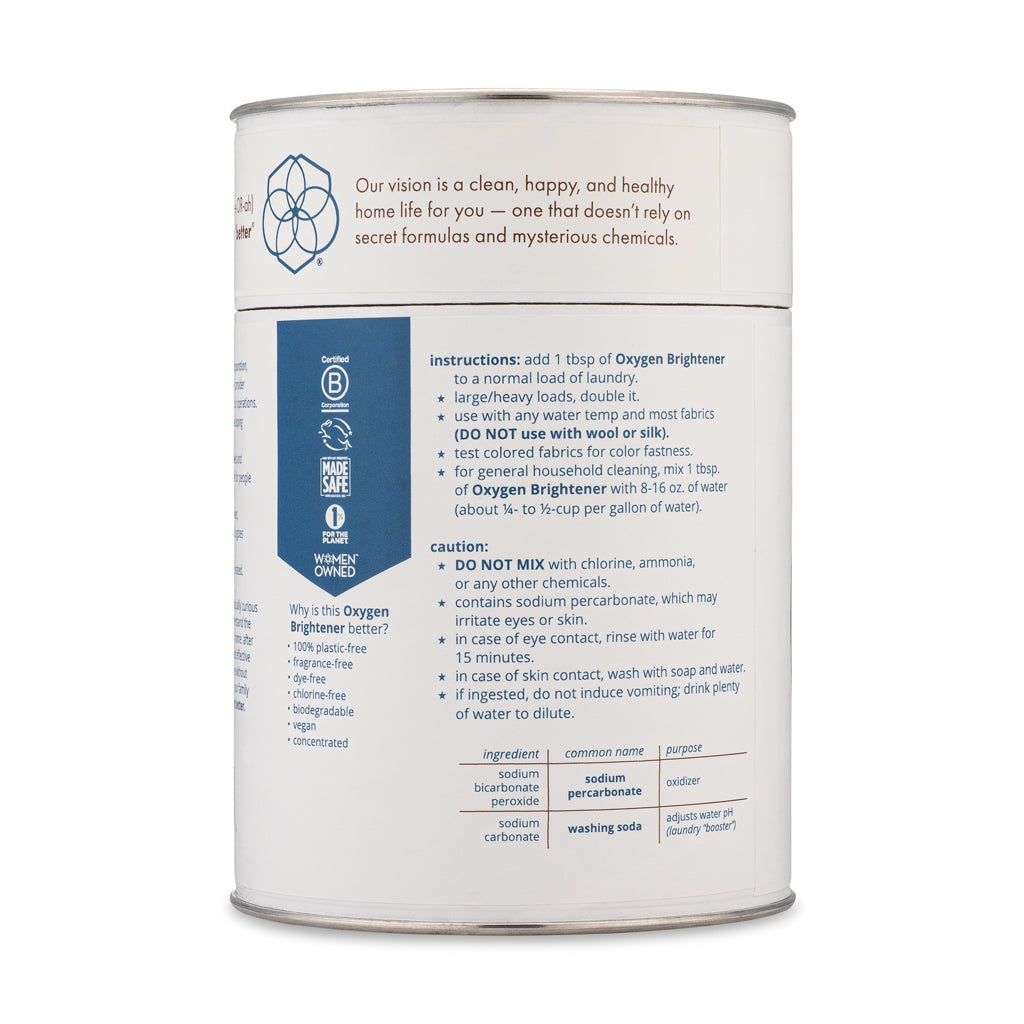 Meliora Oxygen Brightener Bleach Alternative Booster - Plastic-Free - 5 Pack