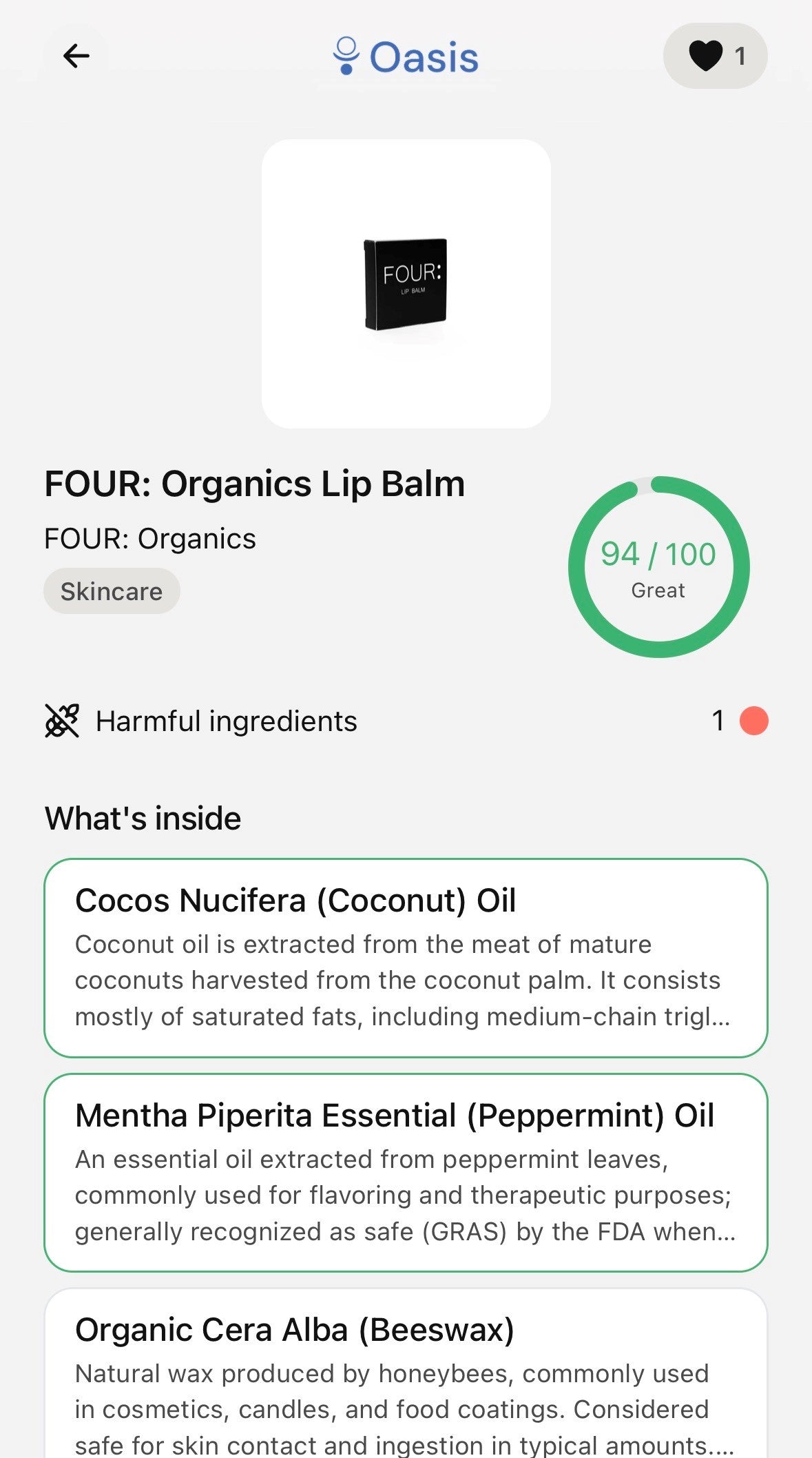 FOUR: Organics Lip Balm (Three Pack) - USDA Certified Organic
