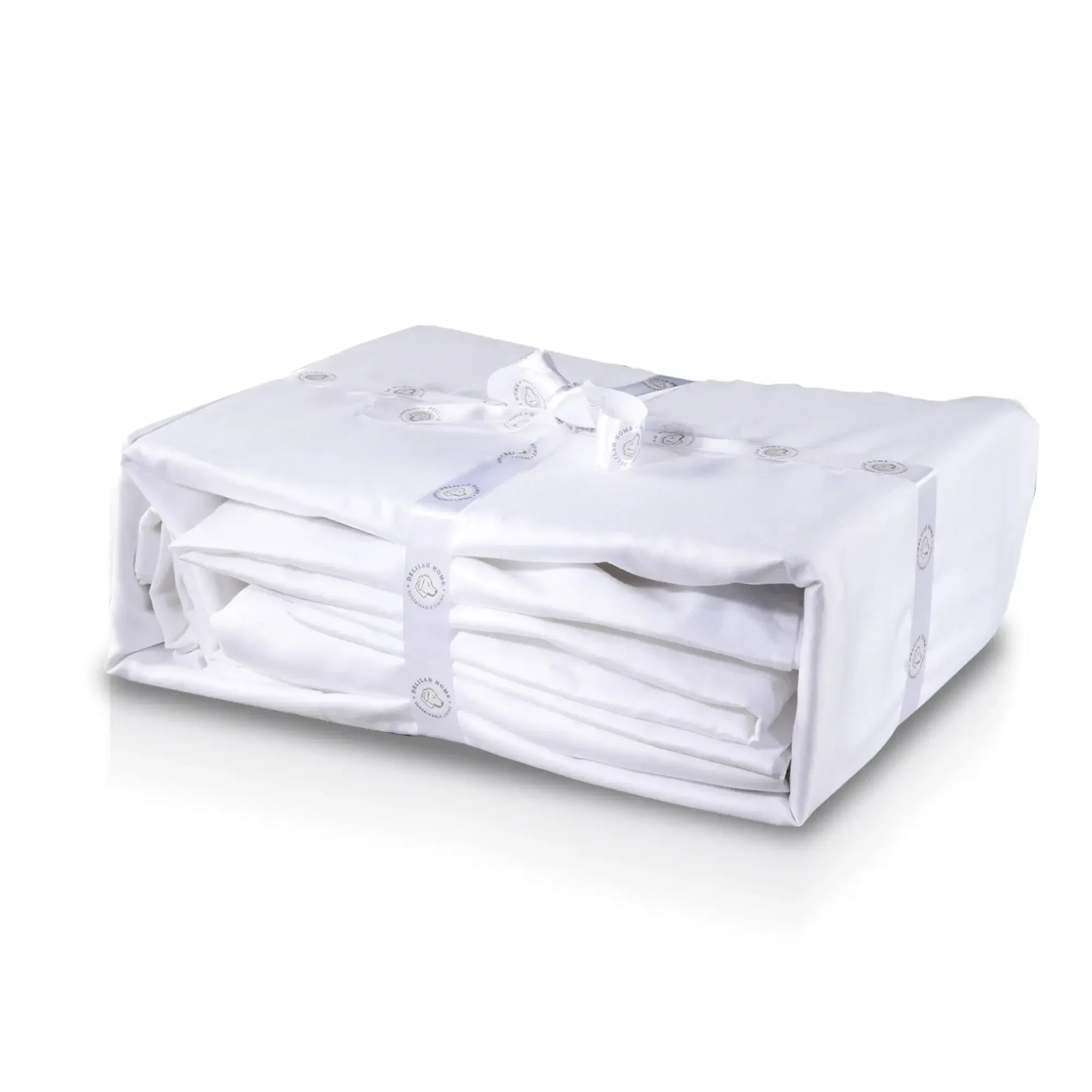 White shirt in a folded garment bag on a white background
