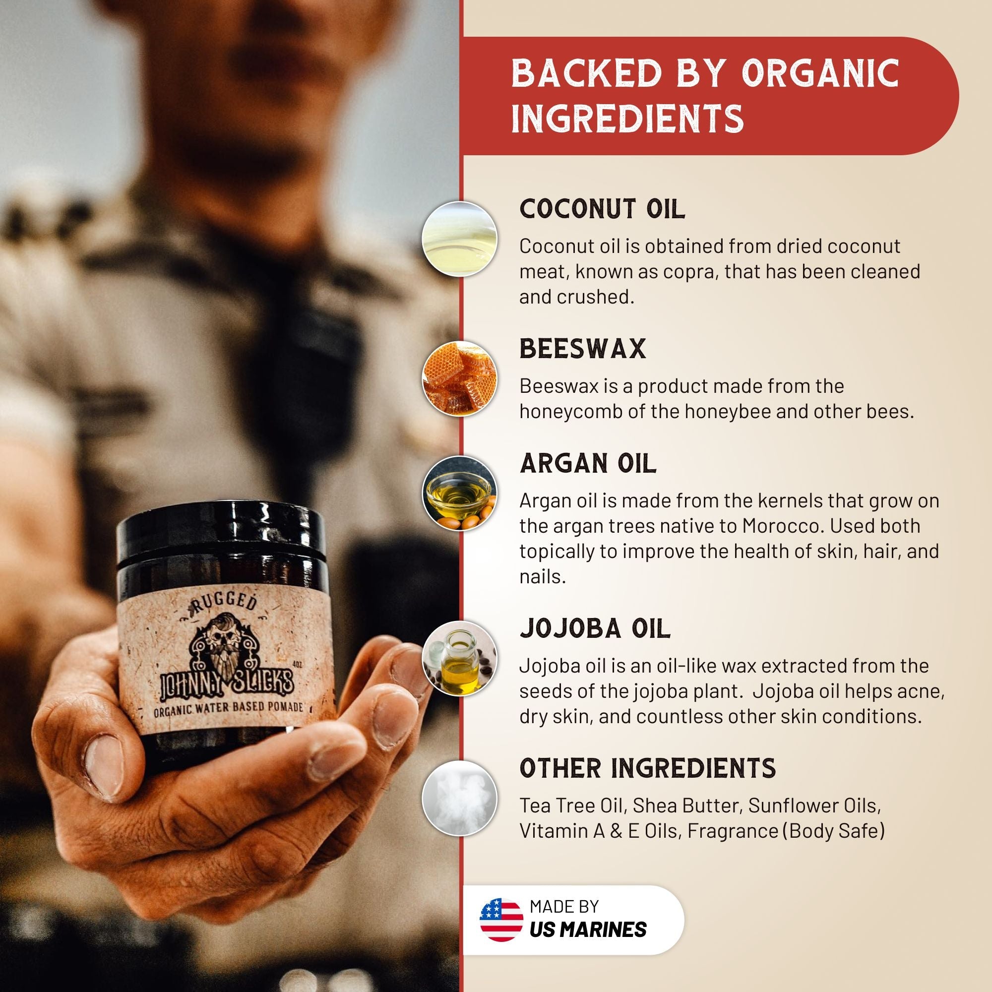 Johnny Slicks Organic Water Based Pomade