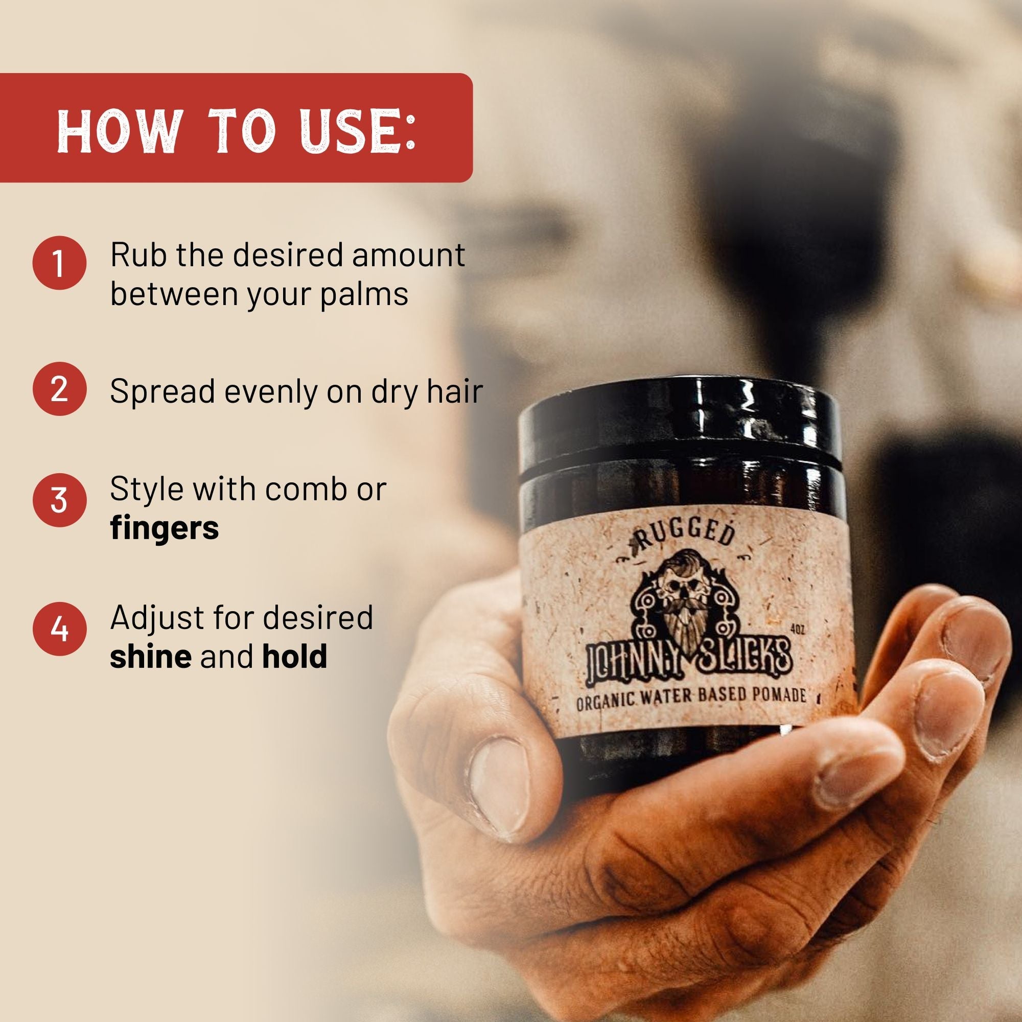Johnny Slicks Organic Water Based Pomade