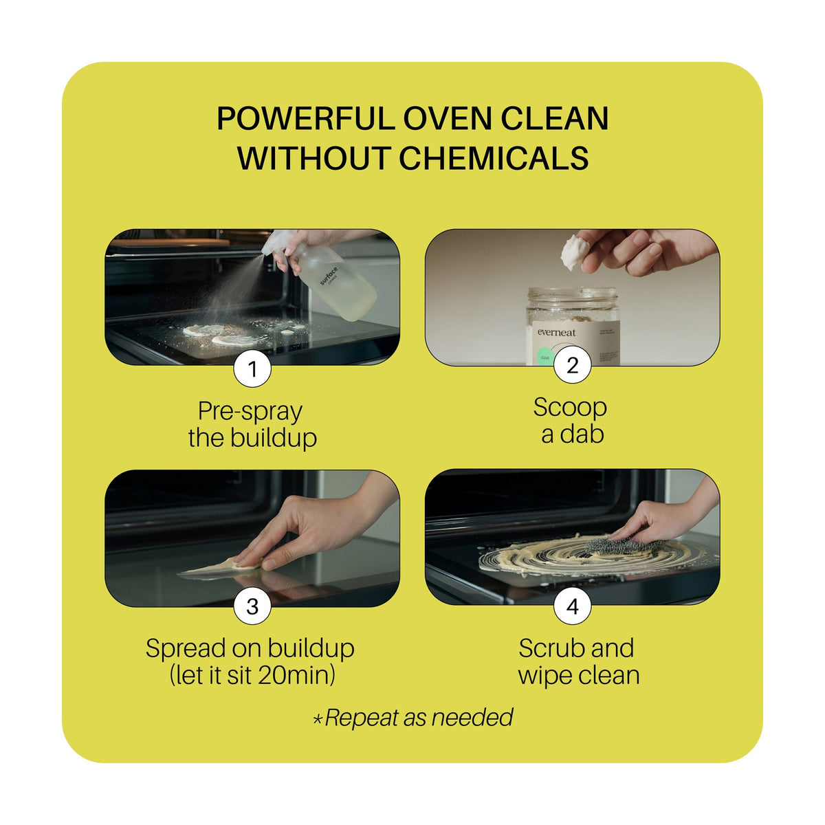 Everneat Oven Cleaning Kit - Glass Set