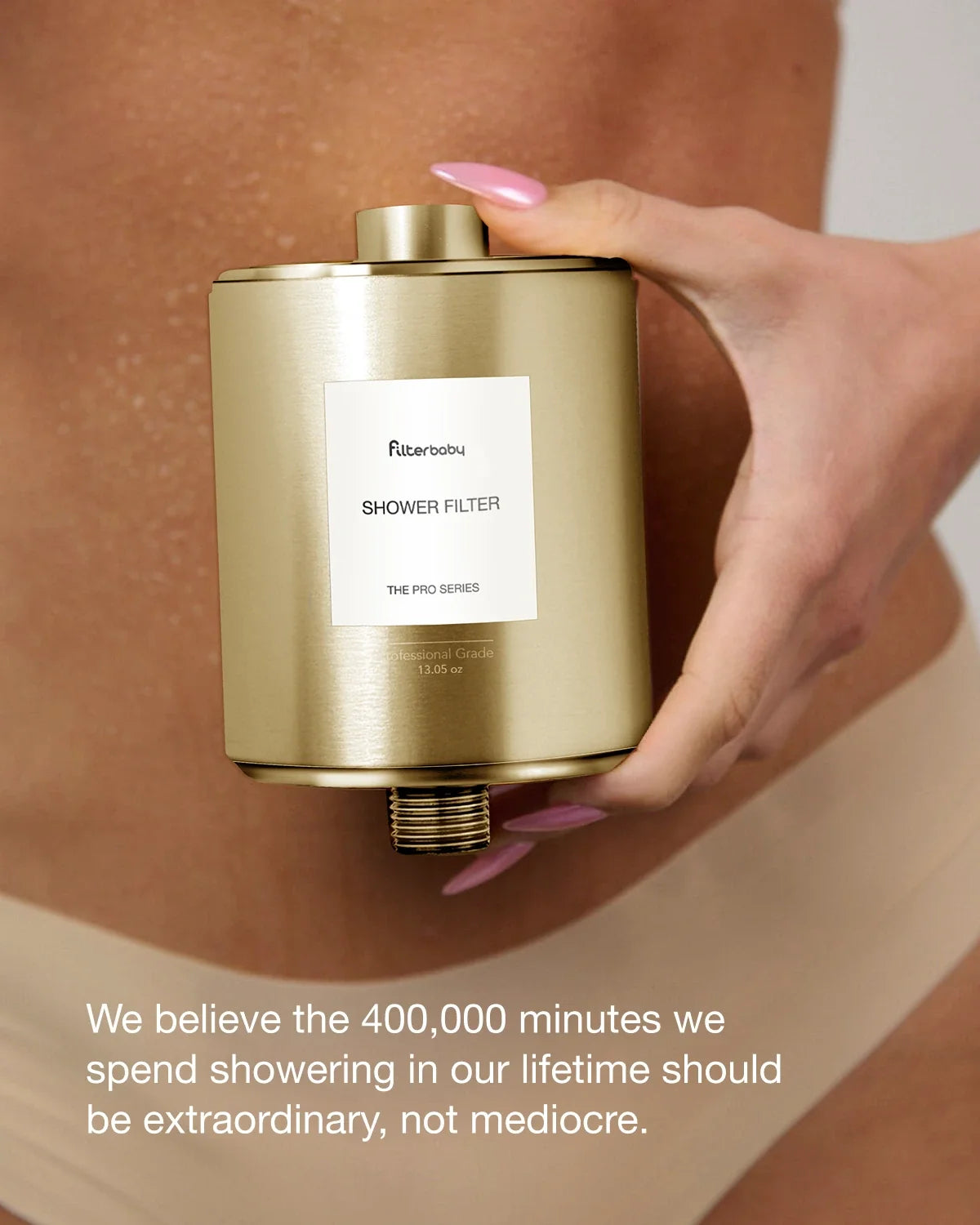 Filterbaby Pro Series Titanium Aluminum Shower Filter