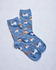 31. Puppy Print Crew Socks