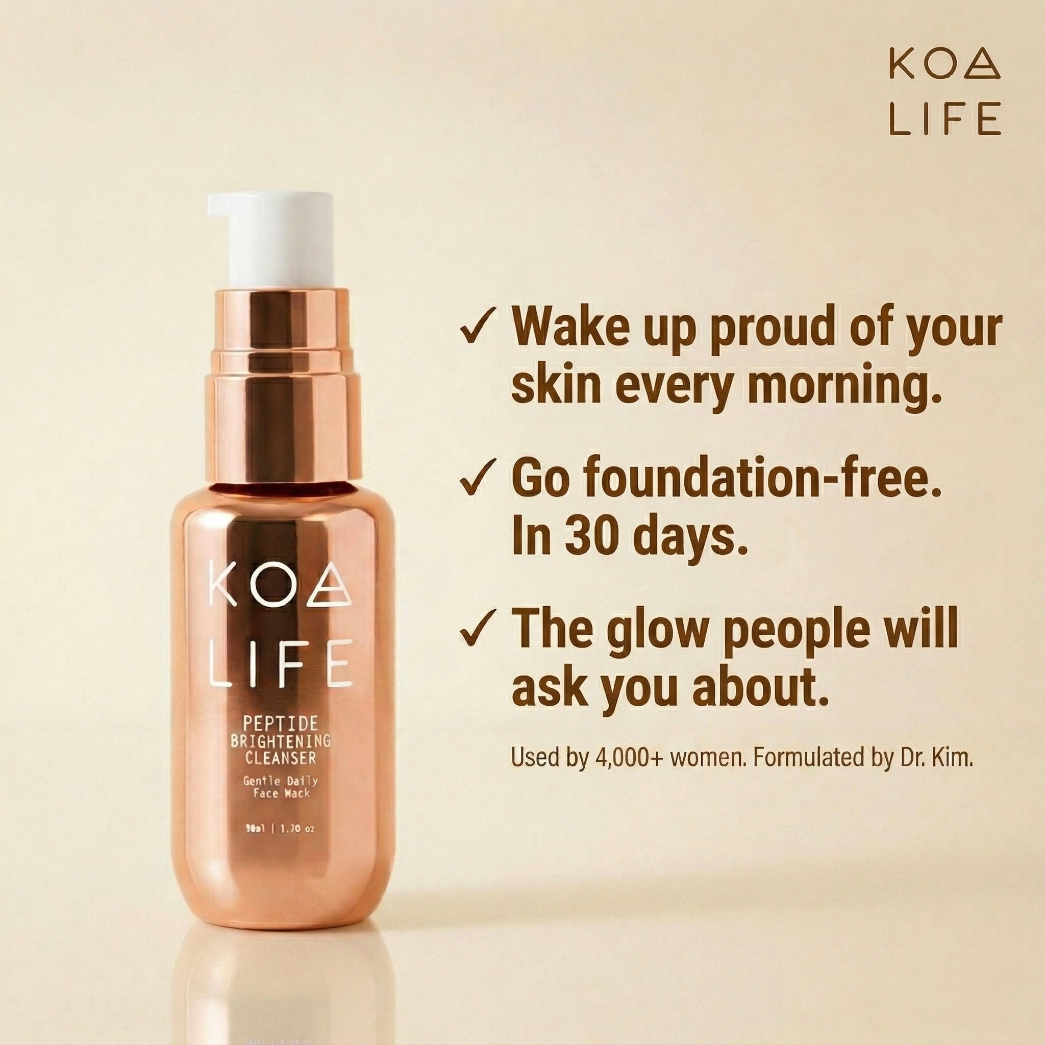 KOA LiFE Peptide Brightening Cleanser | 50ML