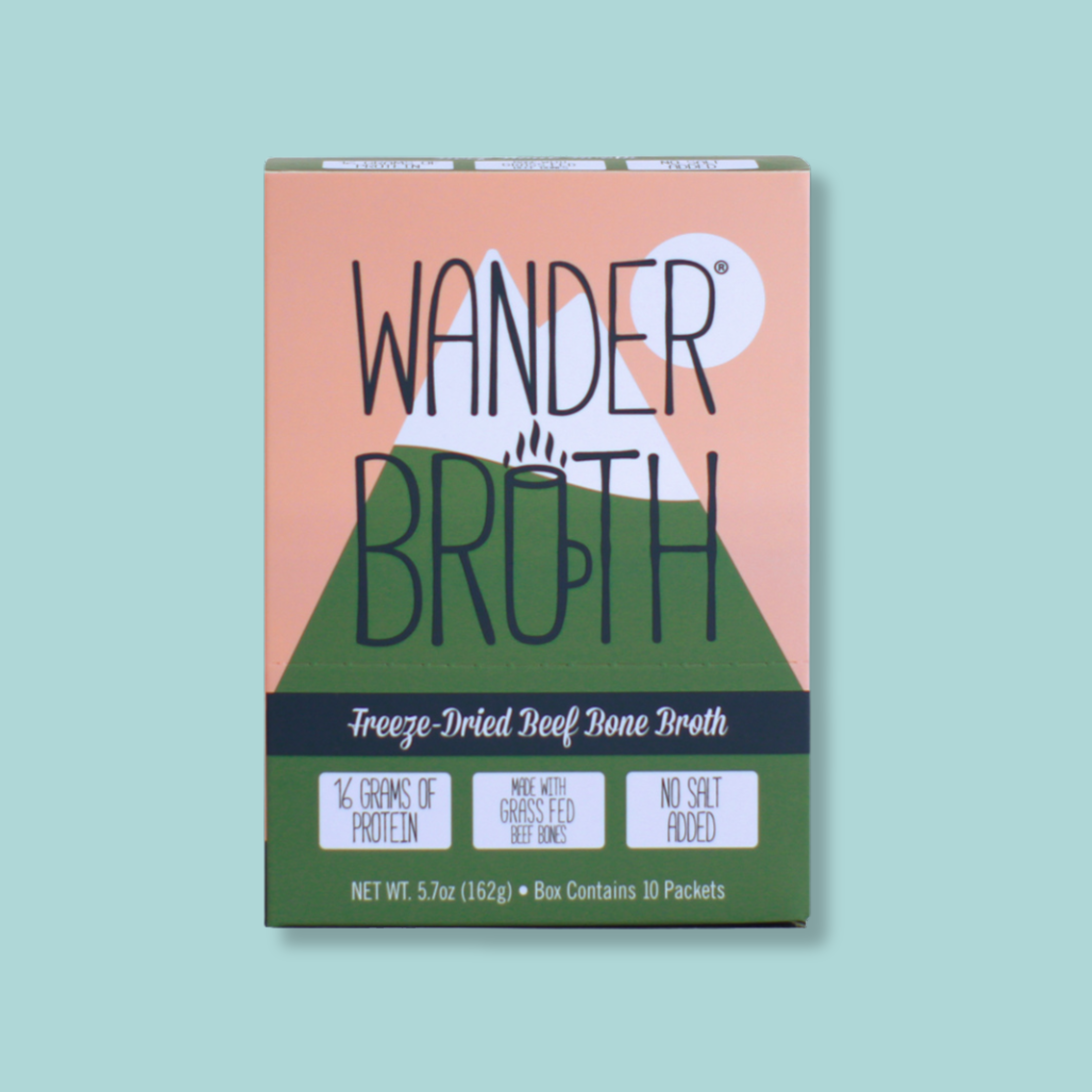 Wander Broth No Salt Added Grass-Fed Beef Bone Broth - 2 Pack