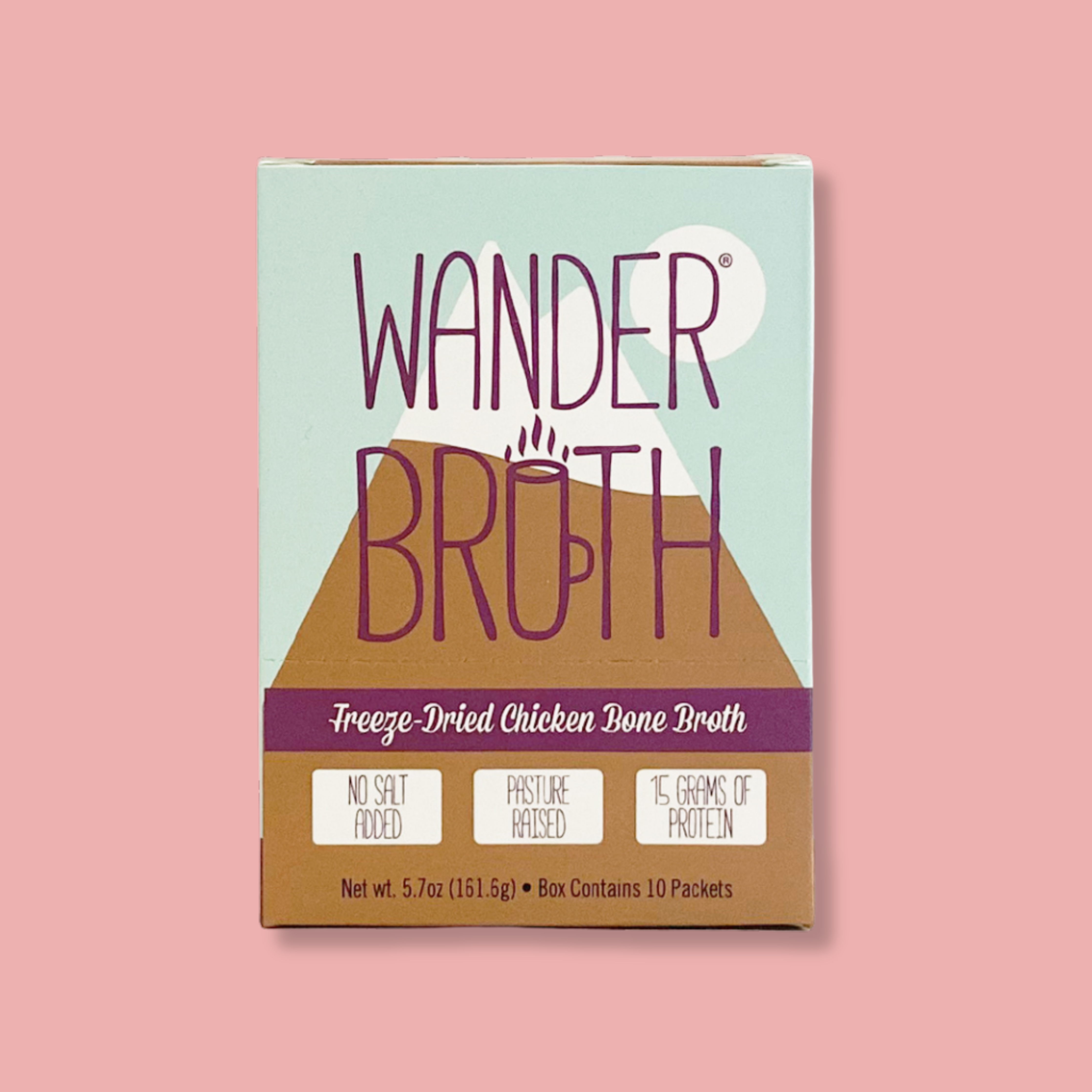 Wander Broth No Salt Added Organic Pasture-Raised Chicken Bone Broth - 2 Pack