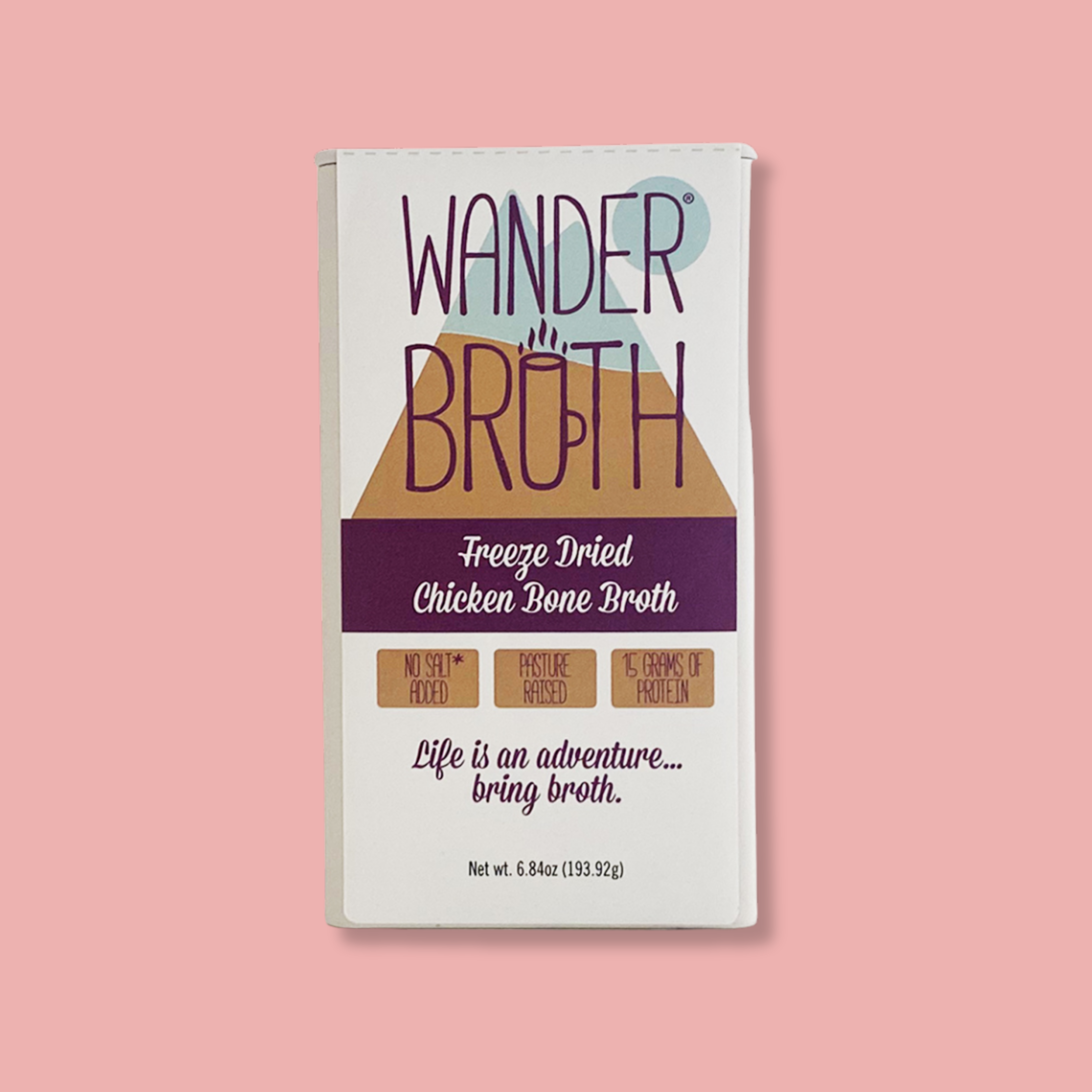 Wander Broth No Salt Added Organic Pasture-Raised Chicken Bone Broth - Bulk - 2 Pack