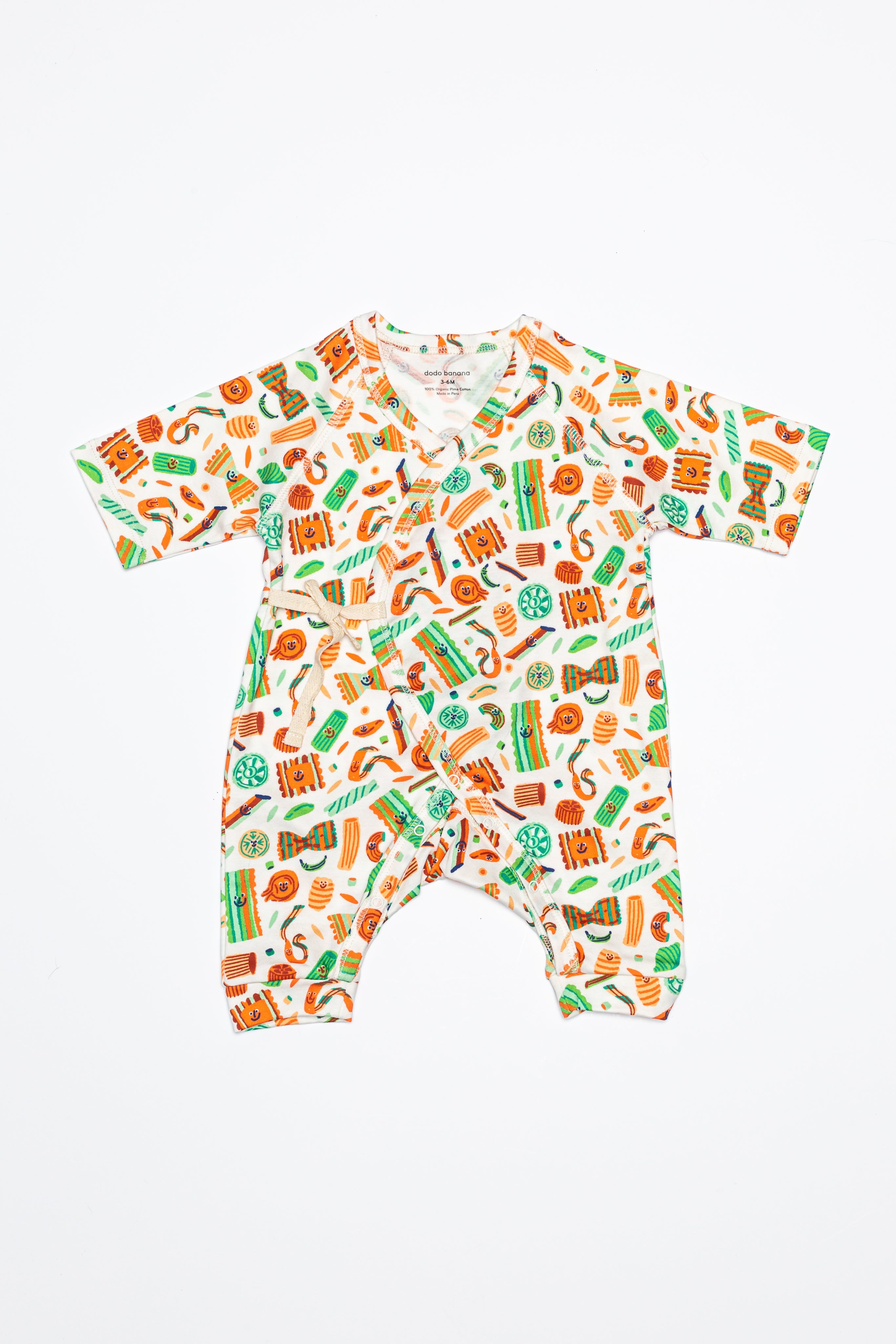 Dodo Banana Pasta Festa Baby Kimono Onesie