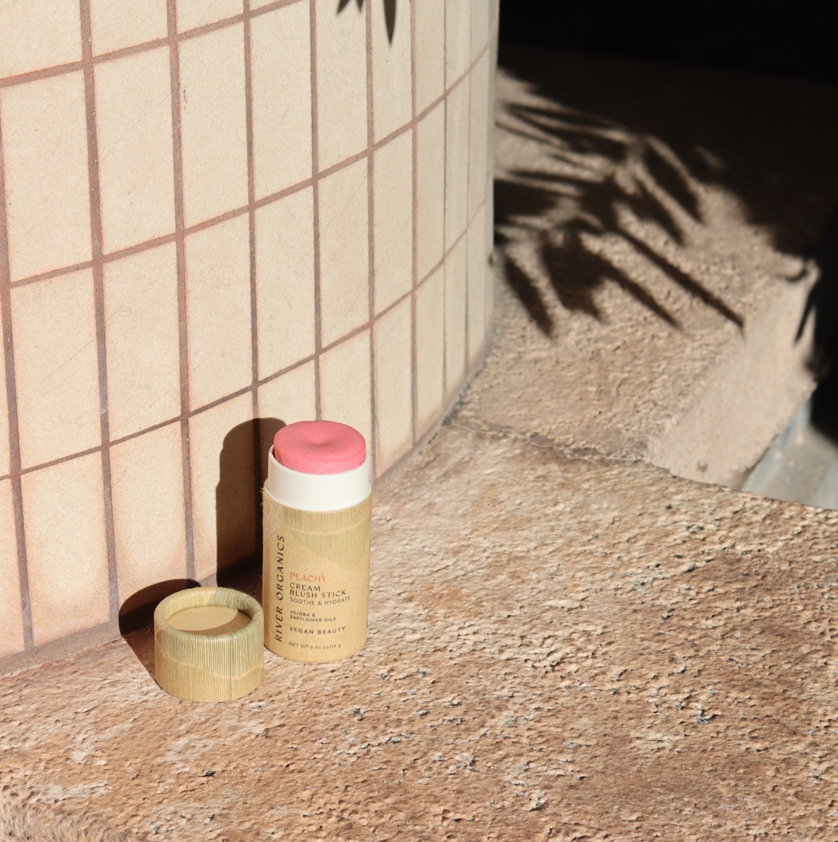 River Organics Creamy Vegan Blush Stick -  Peachy
