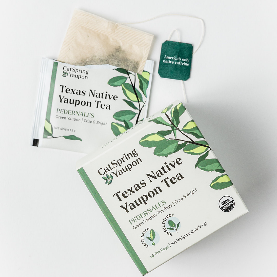 CatSpring Yaupon Case of Pedernales Green Yaupon – Green Yaupon – Loose Leaf & Tea bags