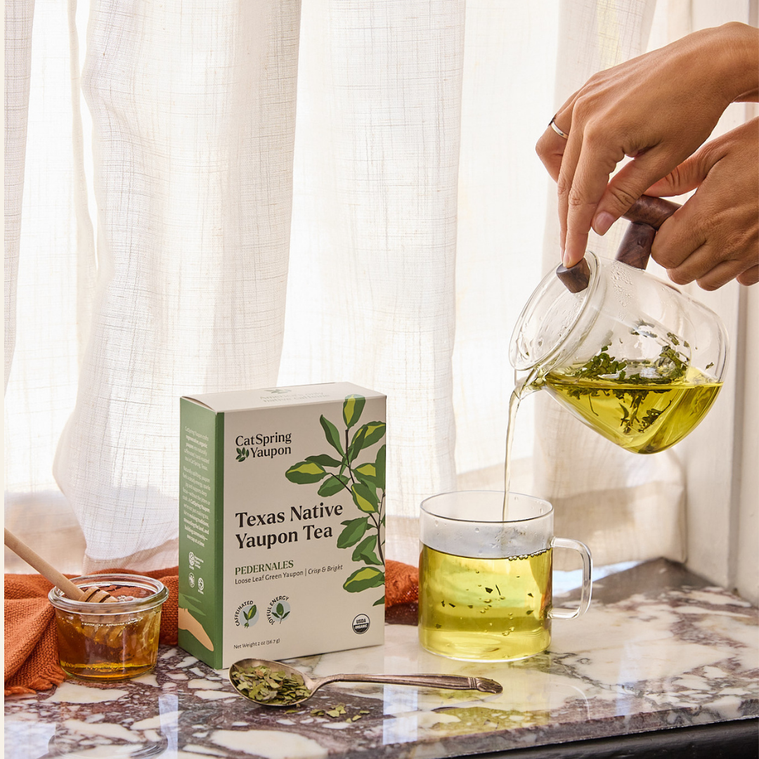 CatSpring Yaupon Pedernales Green Yaupon — Green Yaupon Tea — Loose Leaf (2oz)