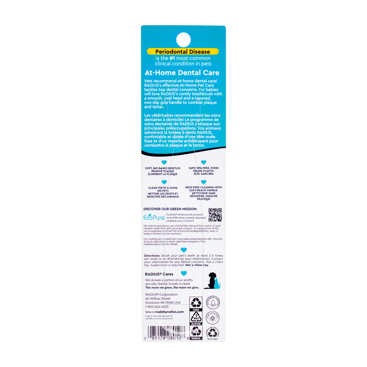 Radius Lush & Plush Soft Pet Toothbrush