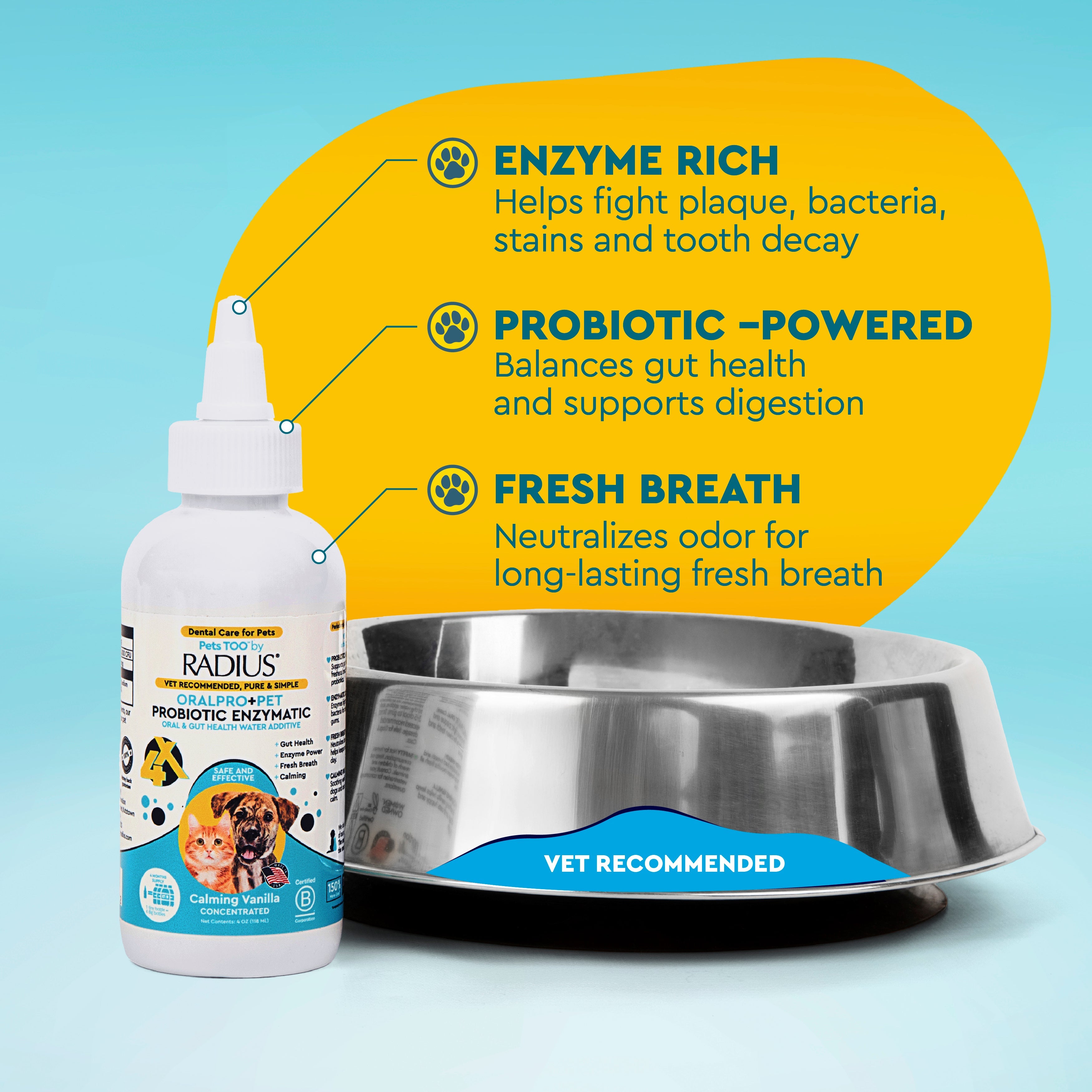 Radius OralPro+ Pet Probiotic Enzymatic Water Additive