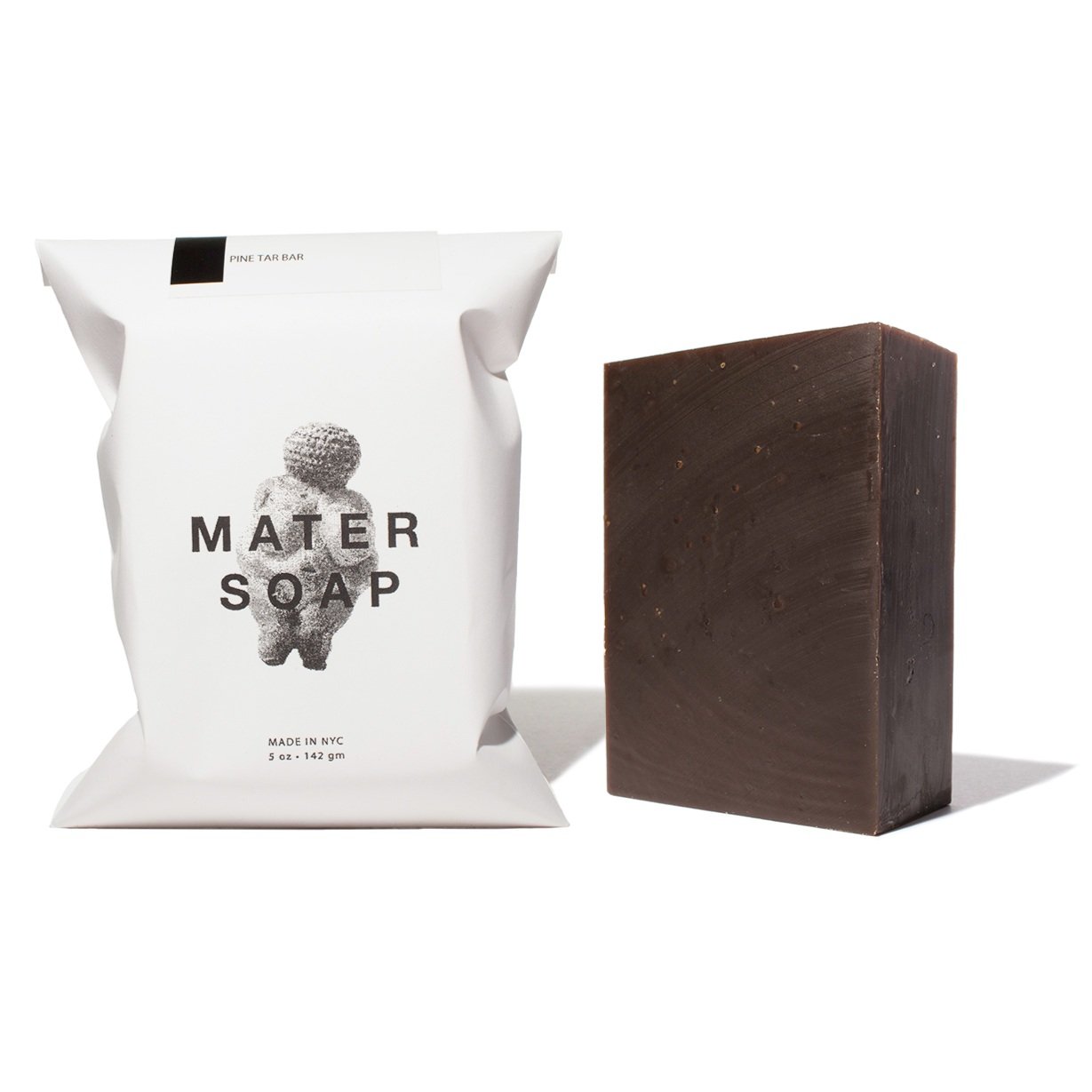 Mater Soap packaging and bar on a white background