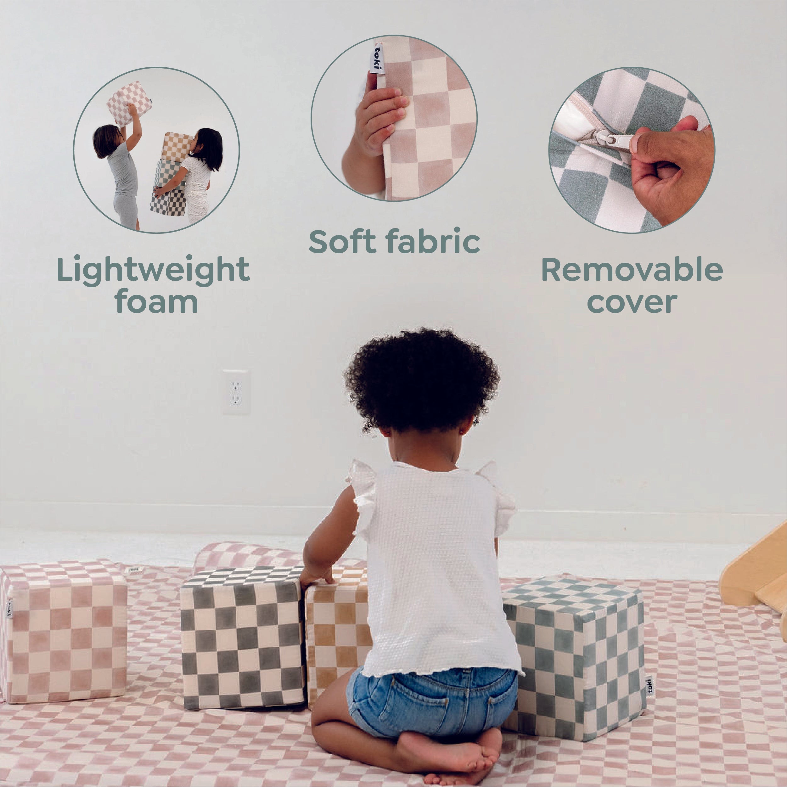 Toki Mats Blue Tile Play Cube