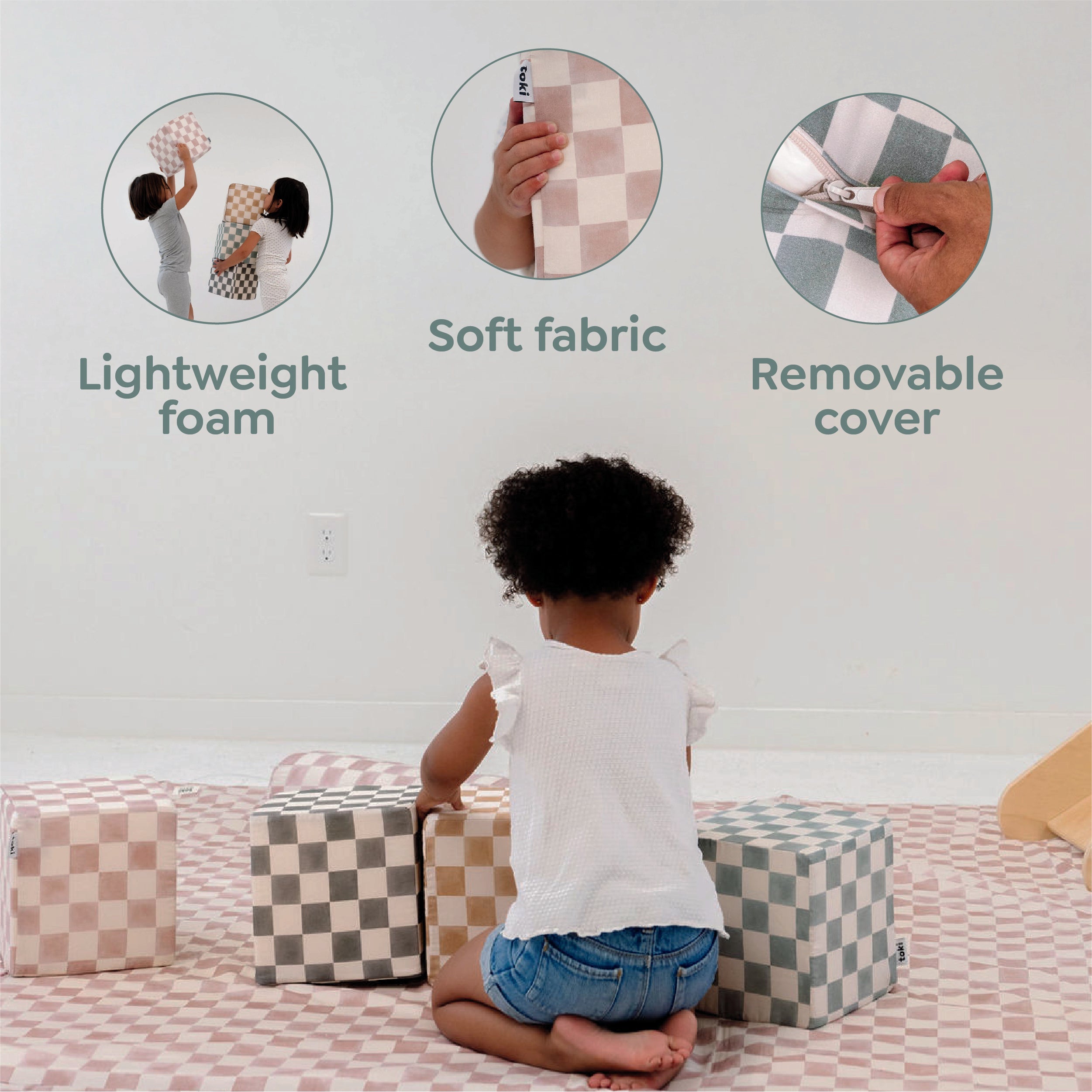 Toki Mats Blue Tile Play Cube