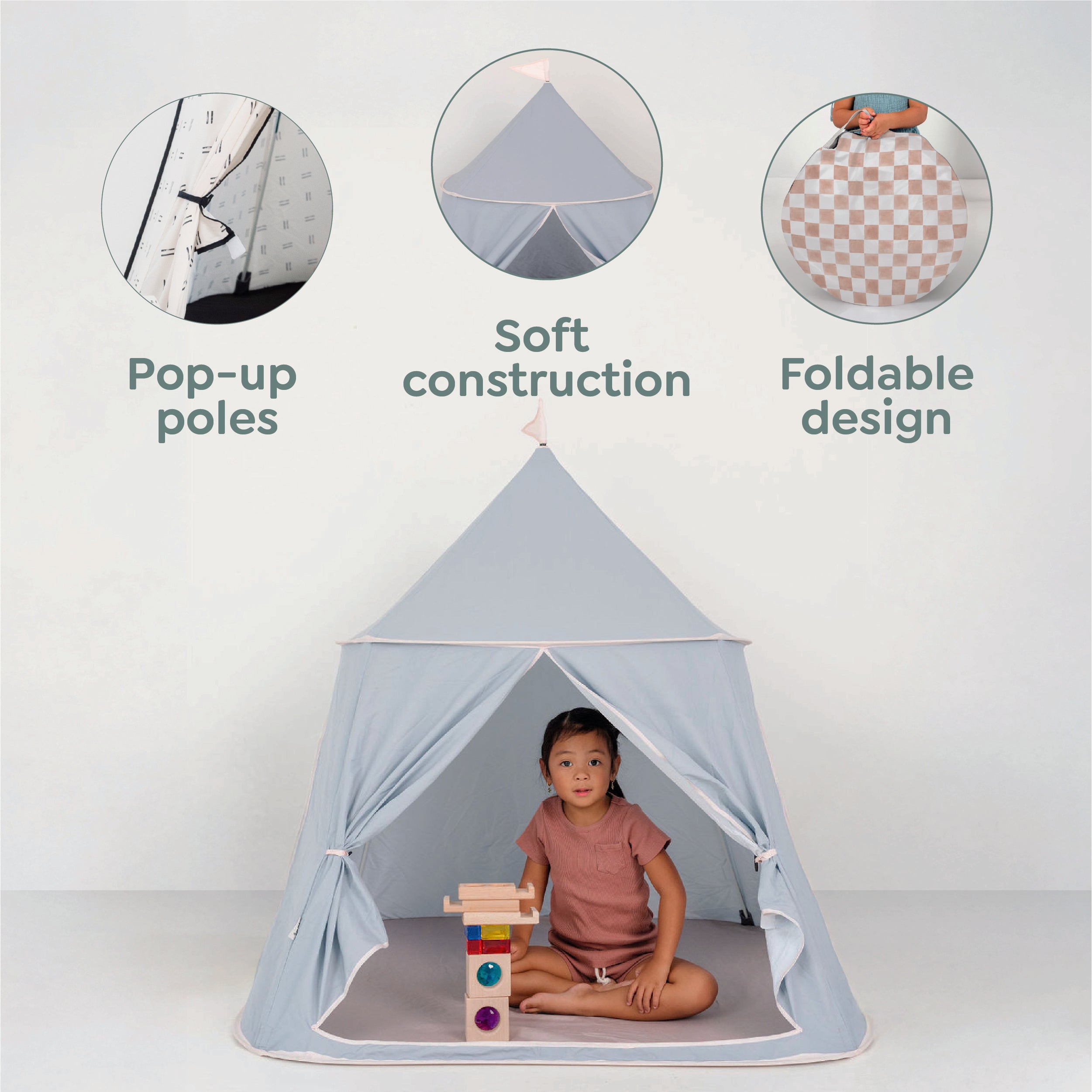 Toki Mats Checker Gumdrop Play Tent