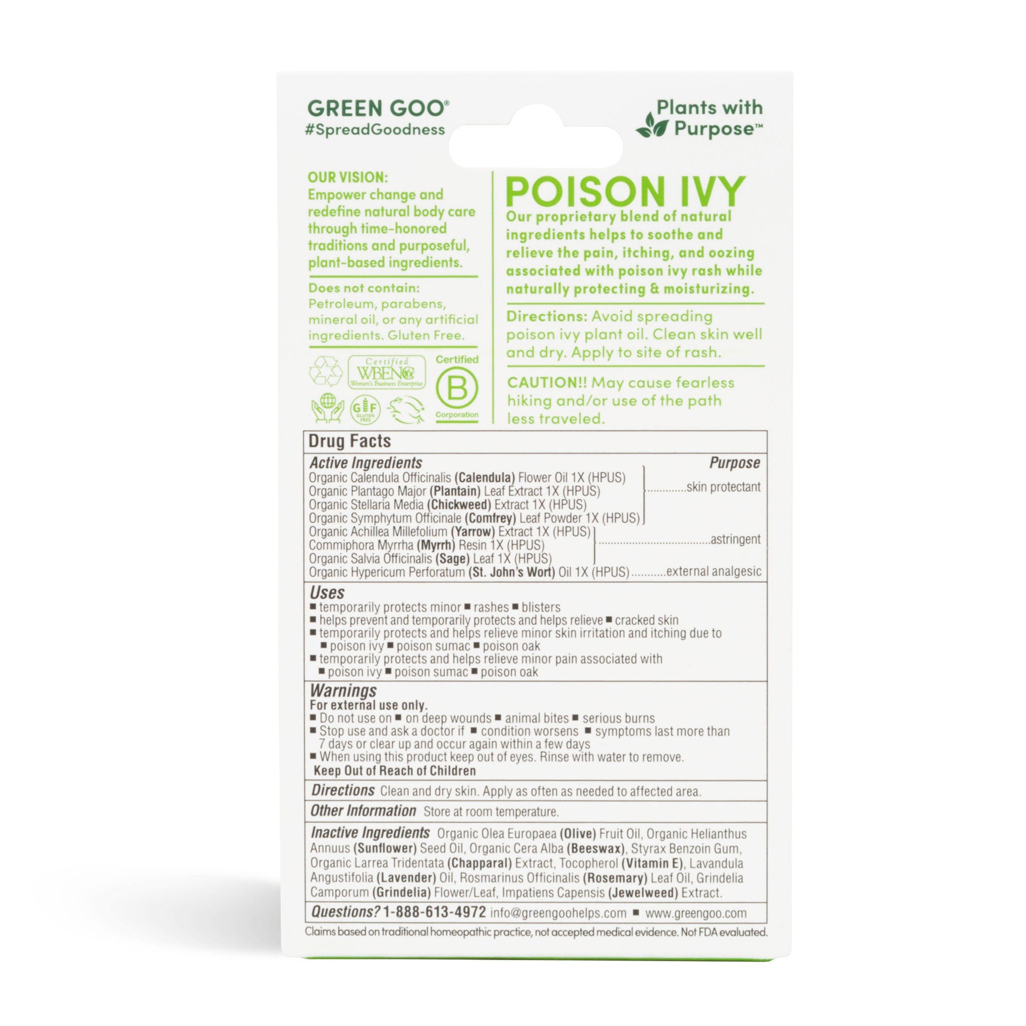 Green Goo Poison Ivy Treatment Cream