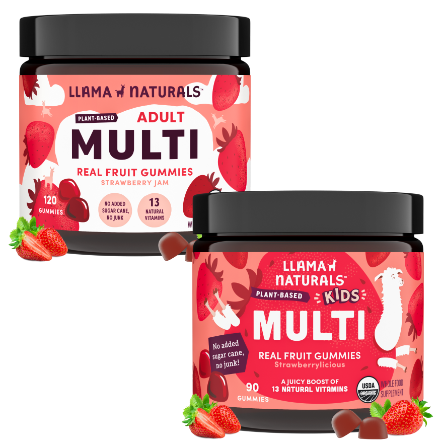 Llama Naturals Family Essentials Bundle - Adult + Kids Multi Gummies