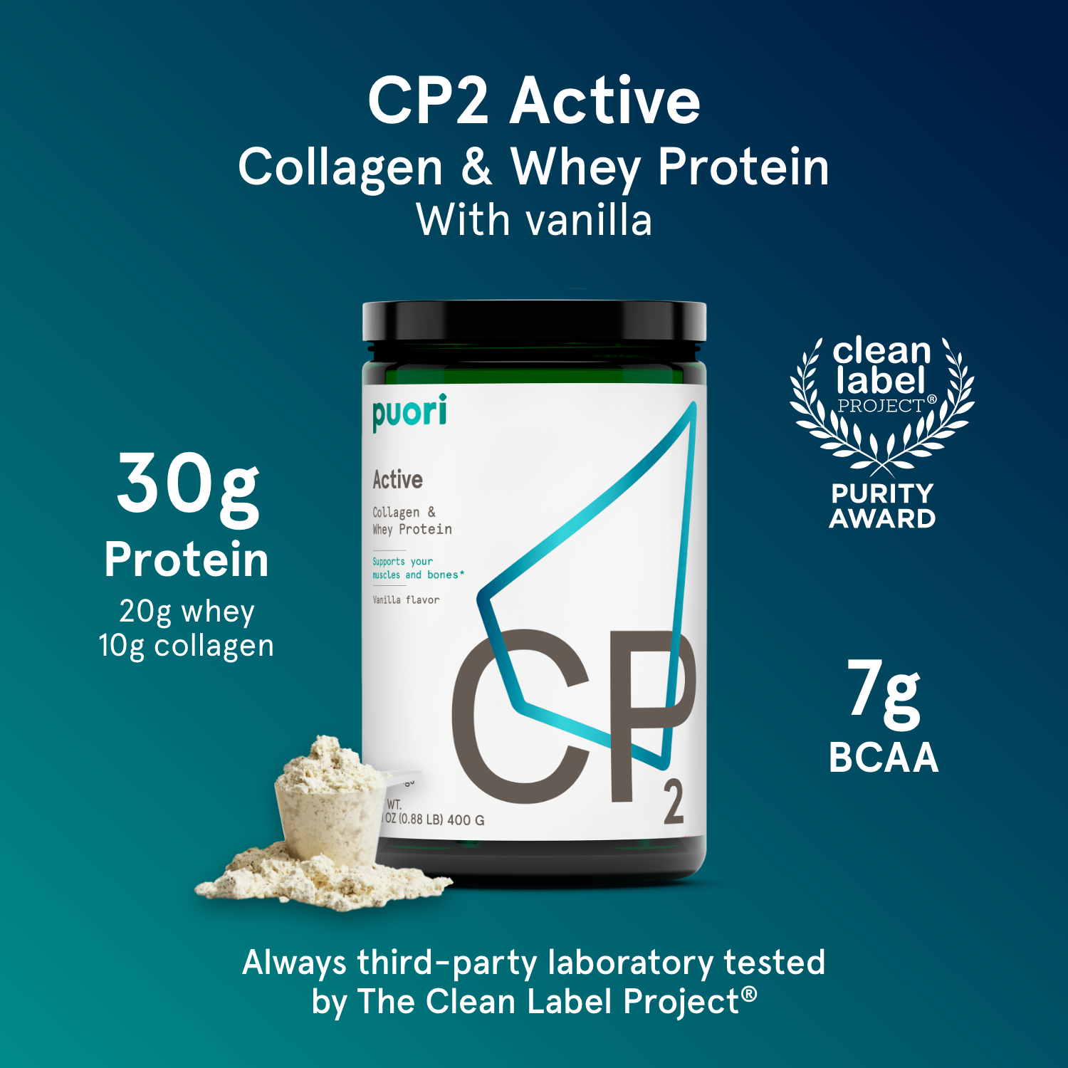 Puori CP2 - Whey & Collagen (20 servings of 29g)
