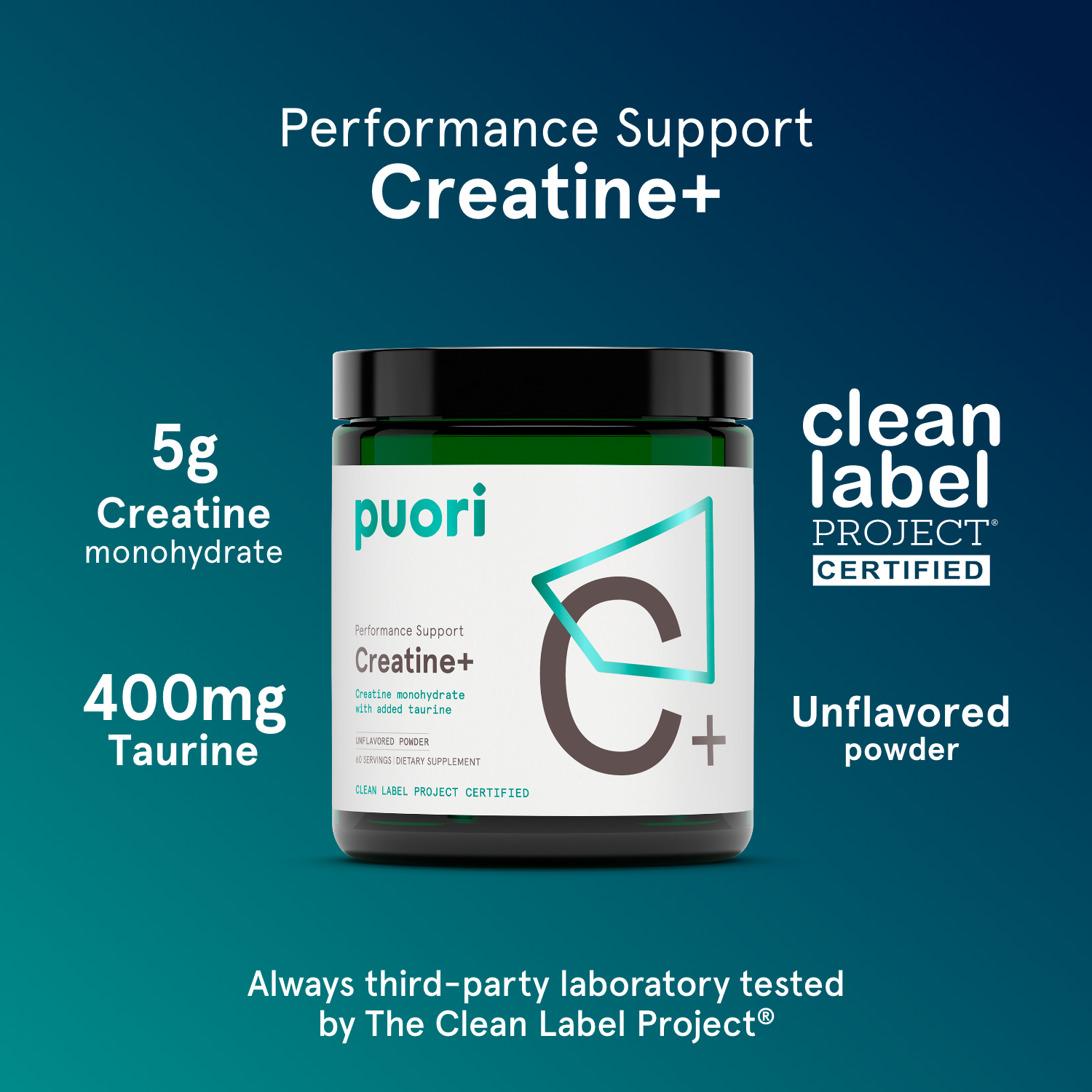 Puori C+ - Creatine+ Performance Support - 3 Pack